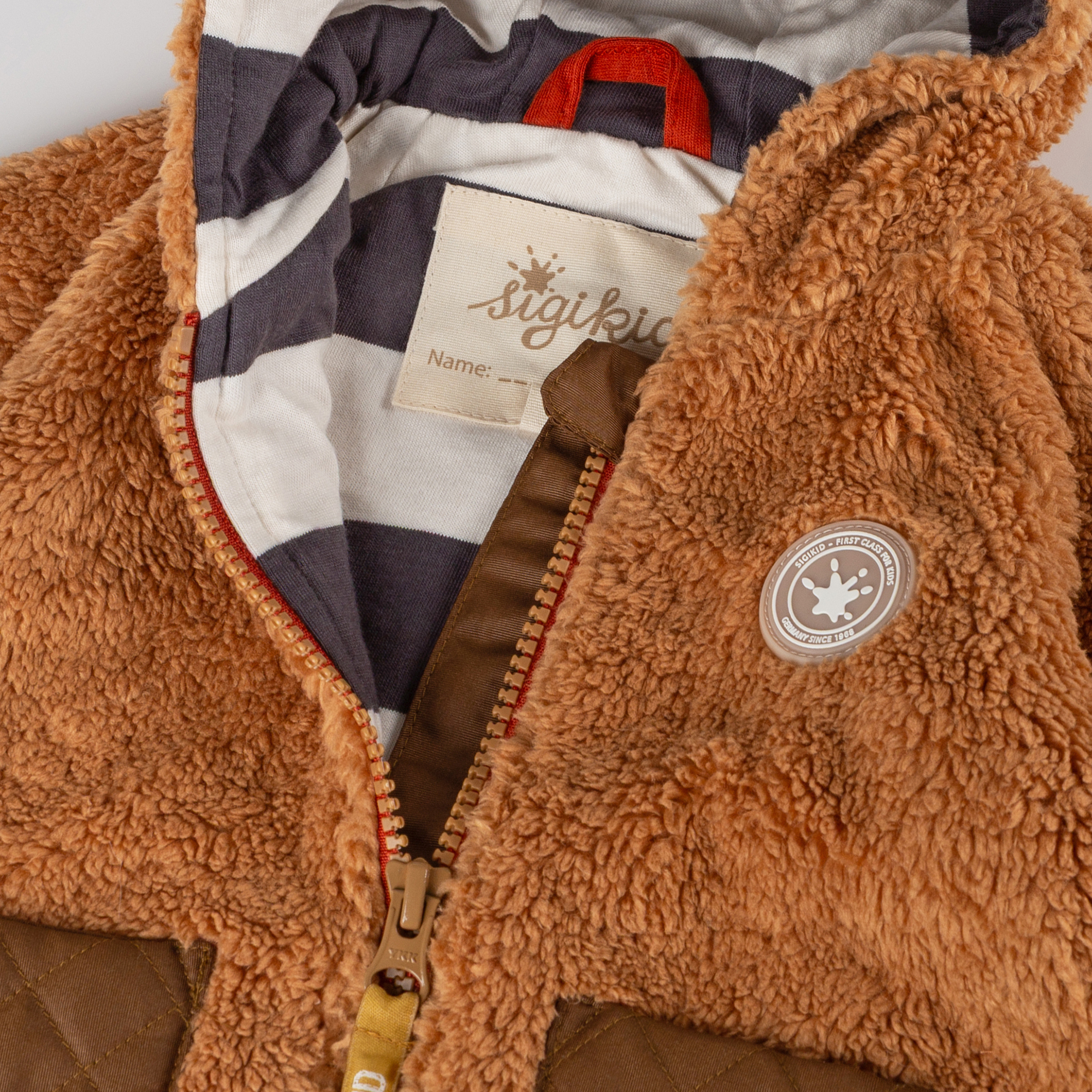 Baby Sherpa Fleece Jacke gefüttert Winterbär, braun