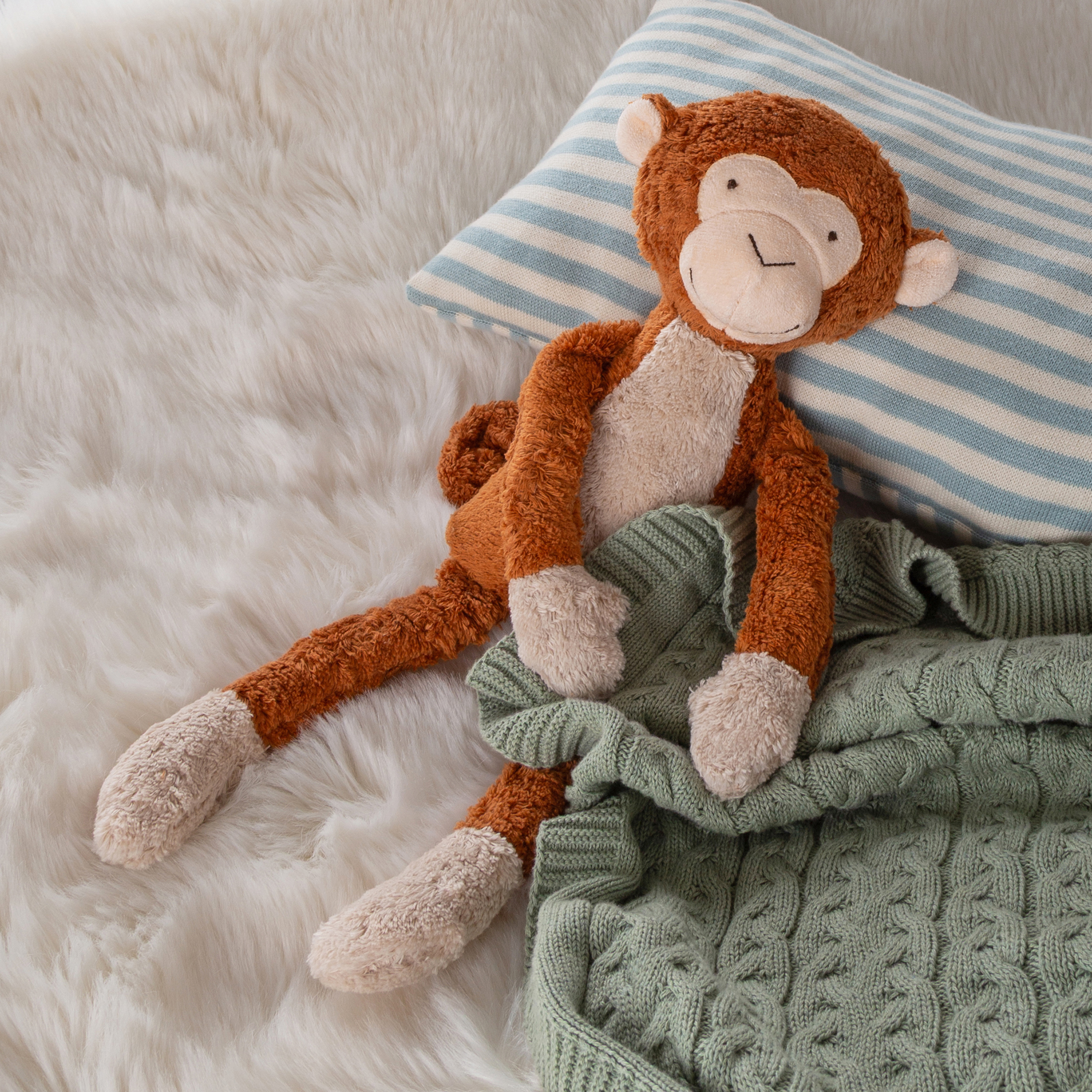 Organic soft toy monkey, Green Collection Organic soft toy monkey, Green Collection