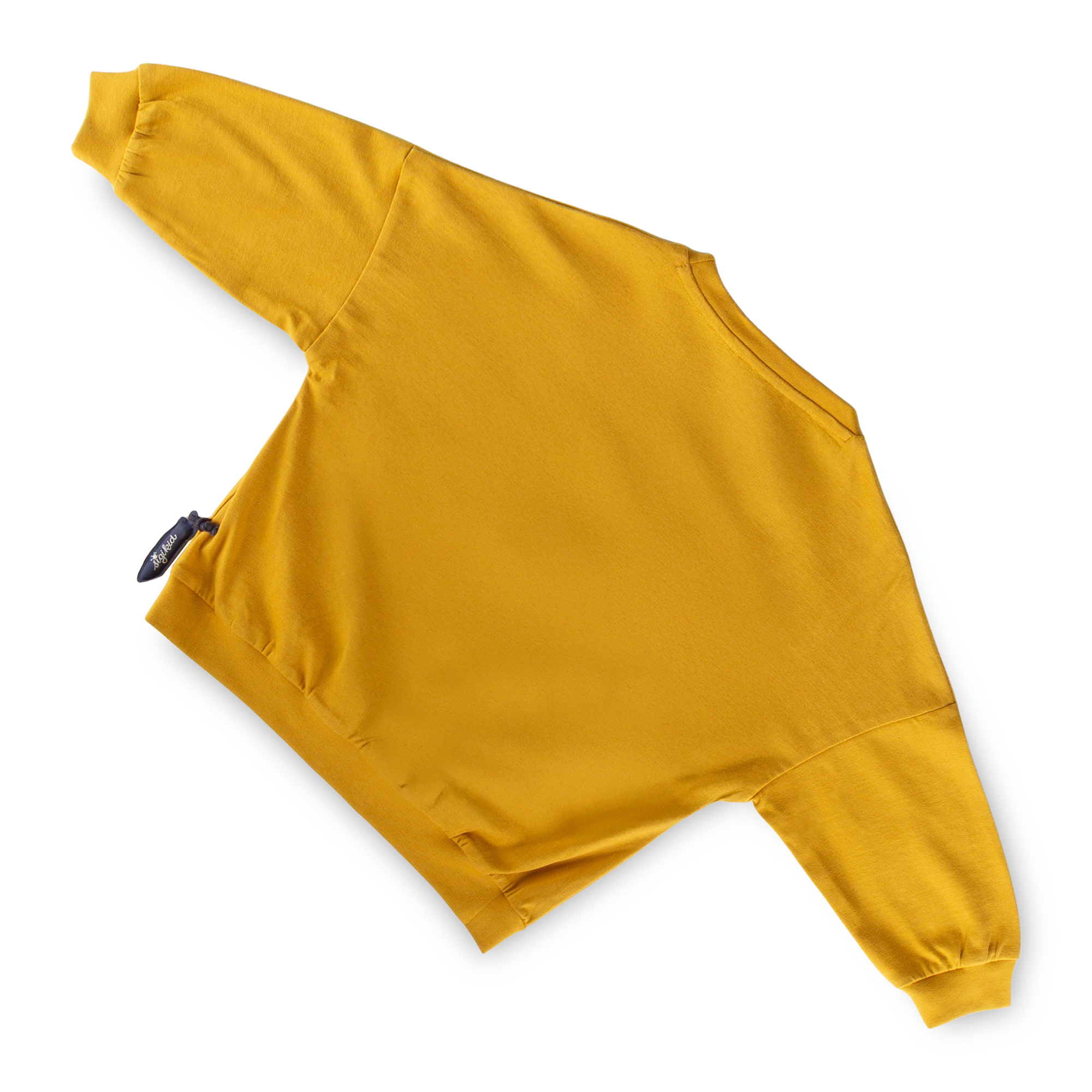 Oversized children's long sleeve Tee owl, yellow