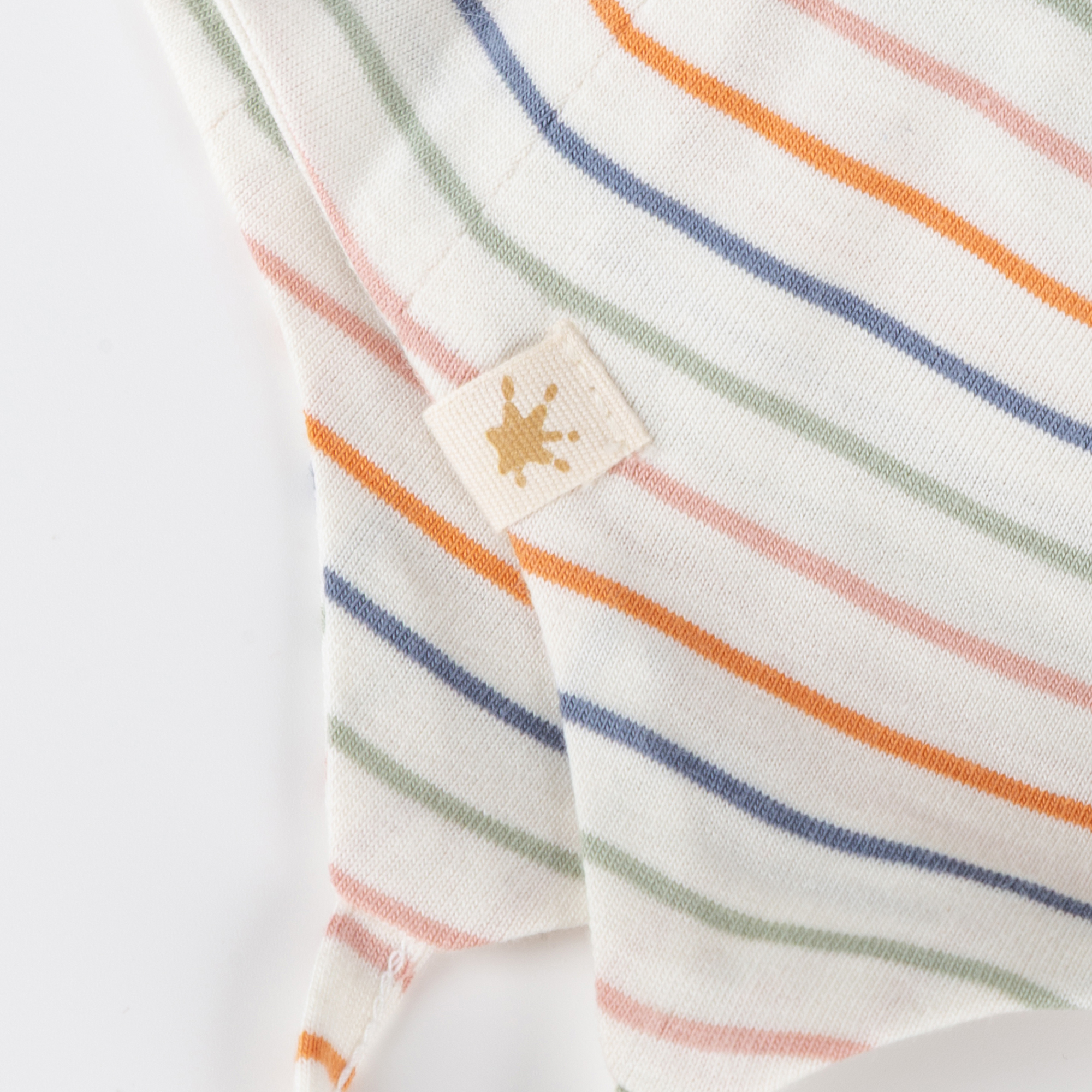 Newborn baby hat with ties, striped