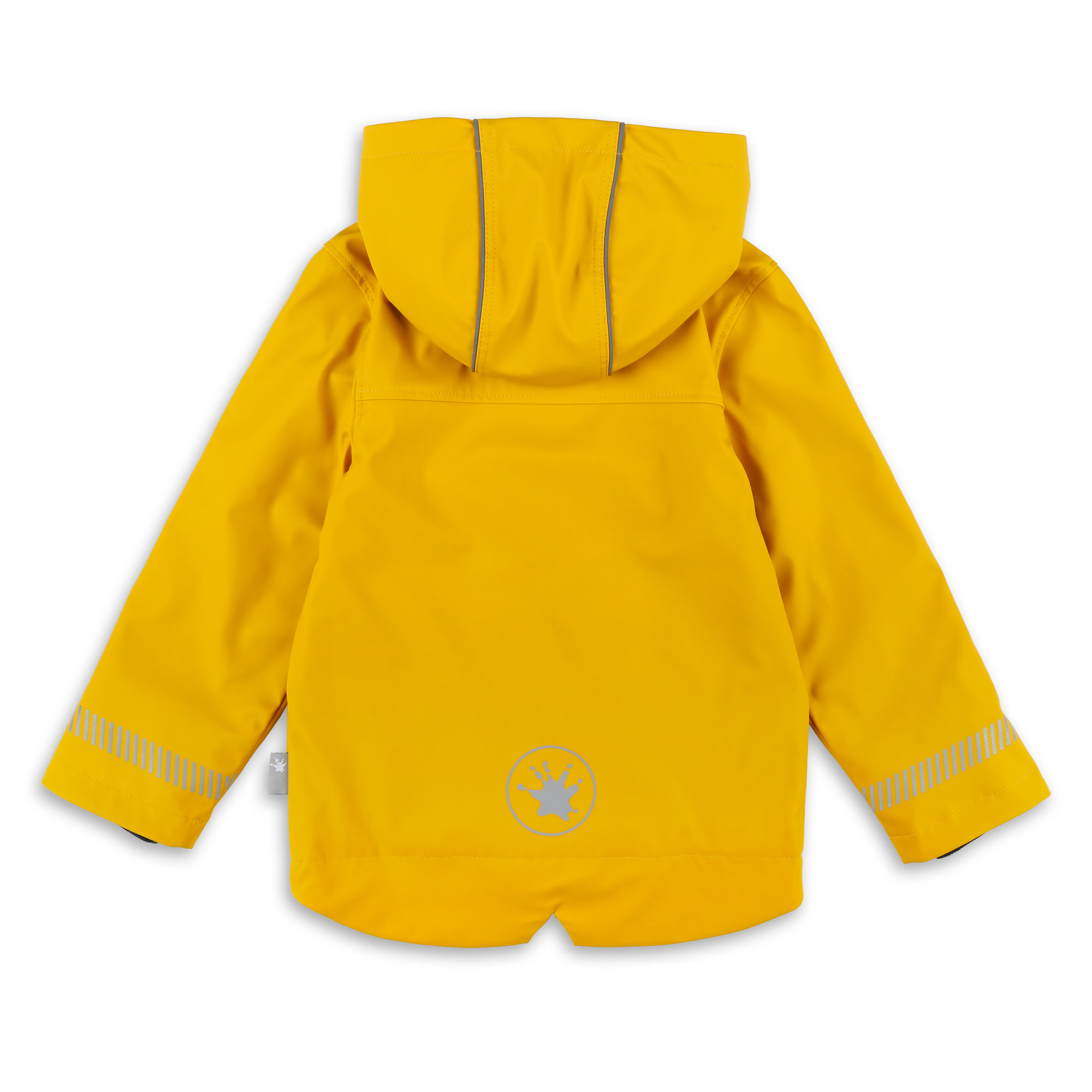 Kids' rain jacket, lined, yellow