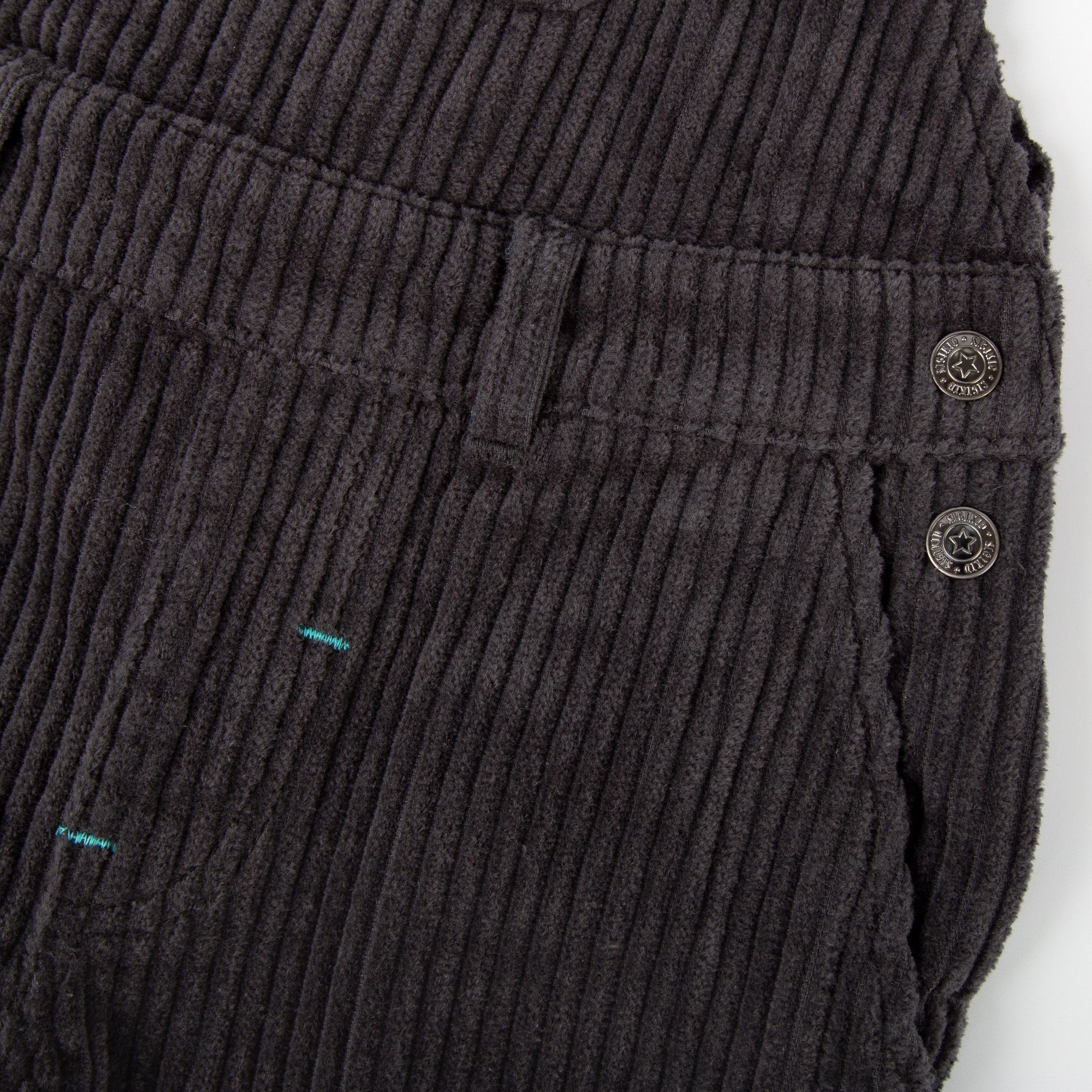 Kids' corduroy dungarees with adjustable straps, dark grey Kids' corduroy dungarees with adjustable straps, dark grey