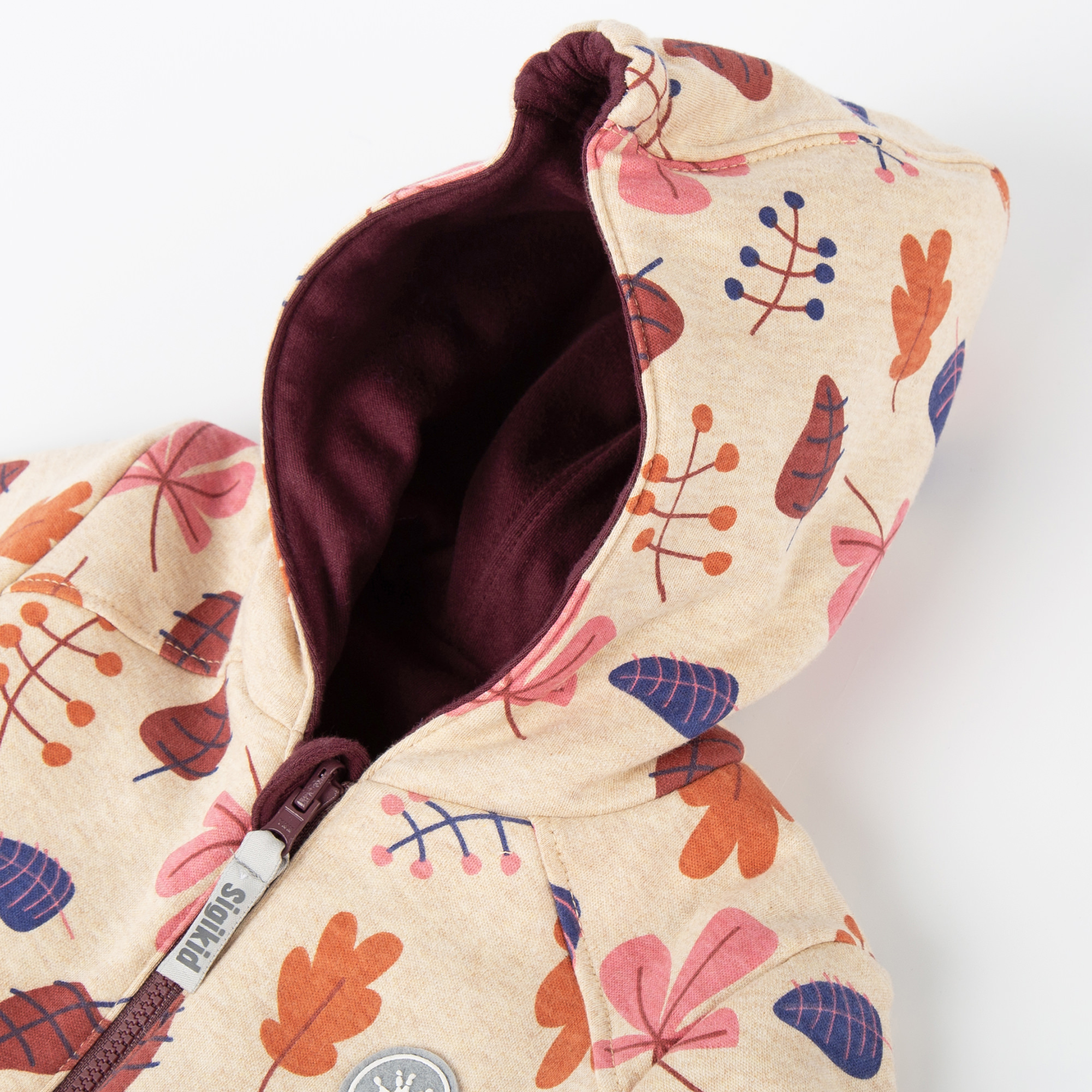 Baby Wendejacke dunkelrot/bunter Herbstprint