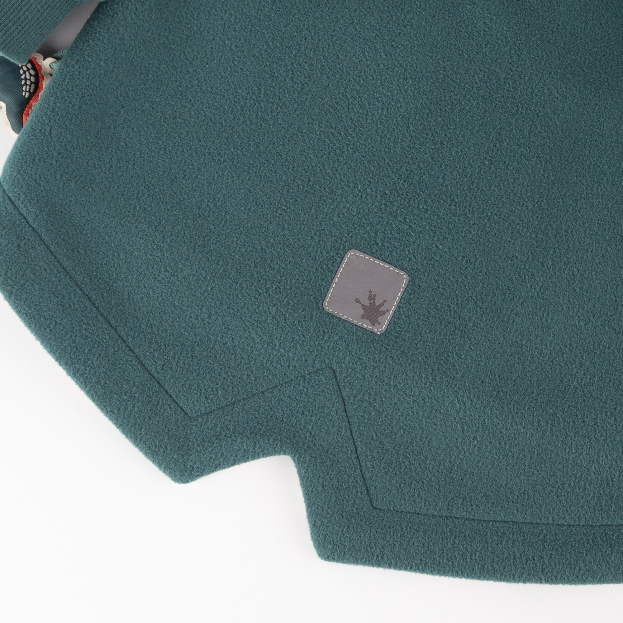 Dark green children's fleece jacket, lined