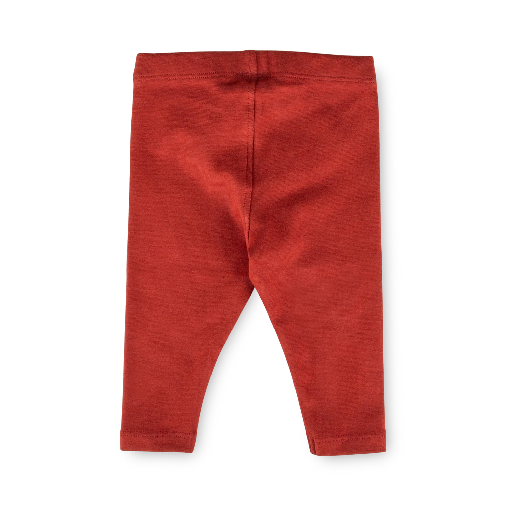 Baby rib knit leggings, orange red