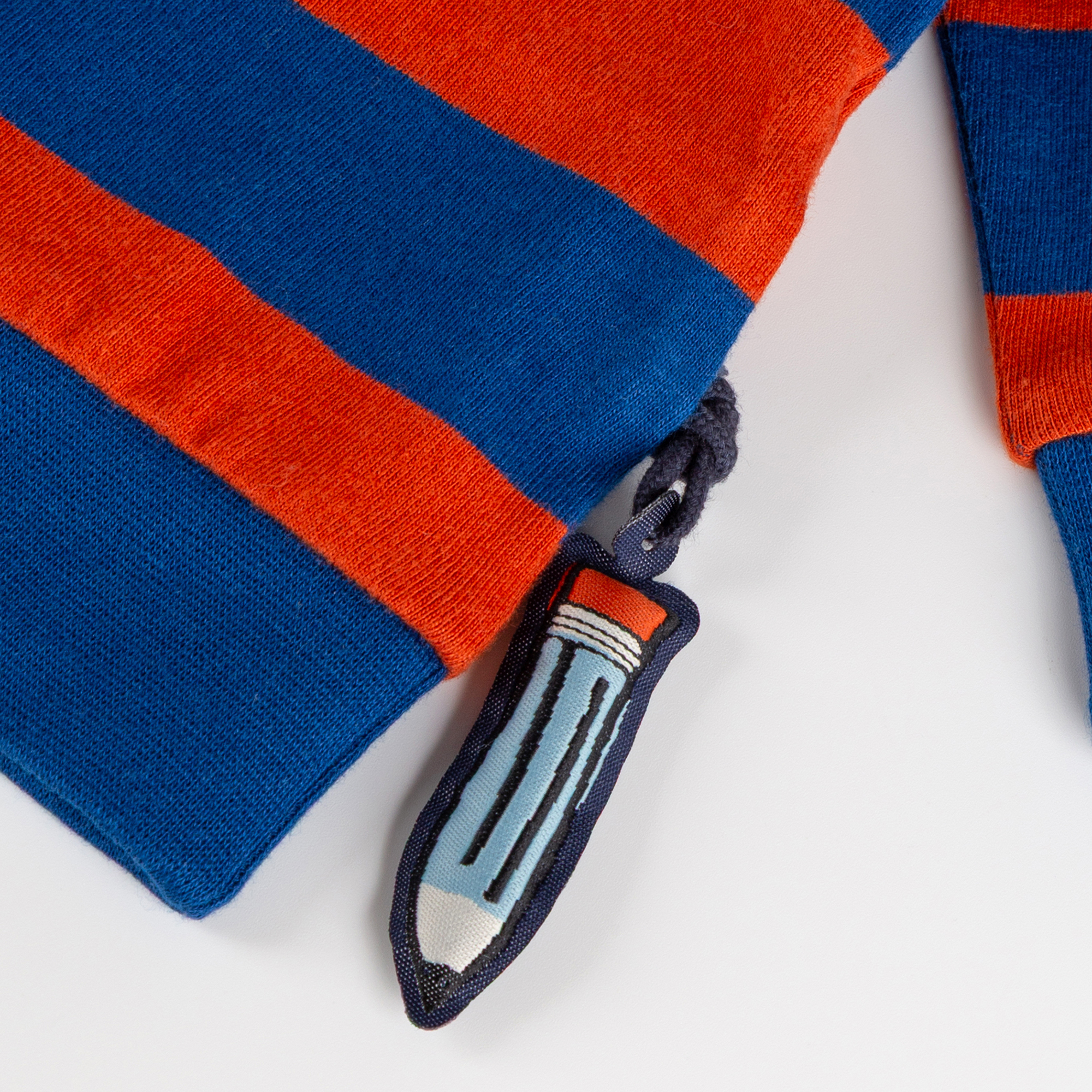 Baby long sleeve Tee dino, striped blue/red