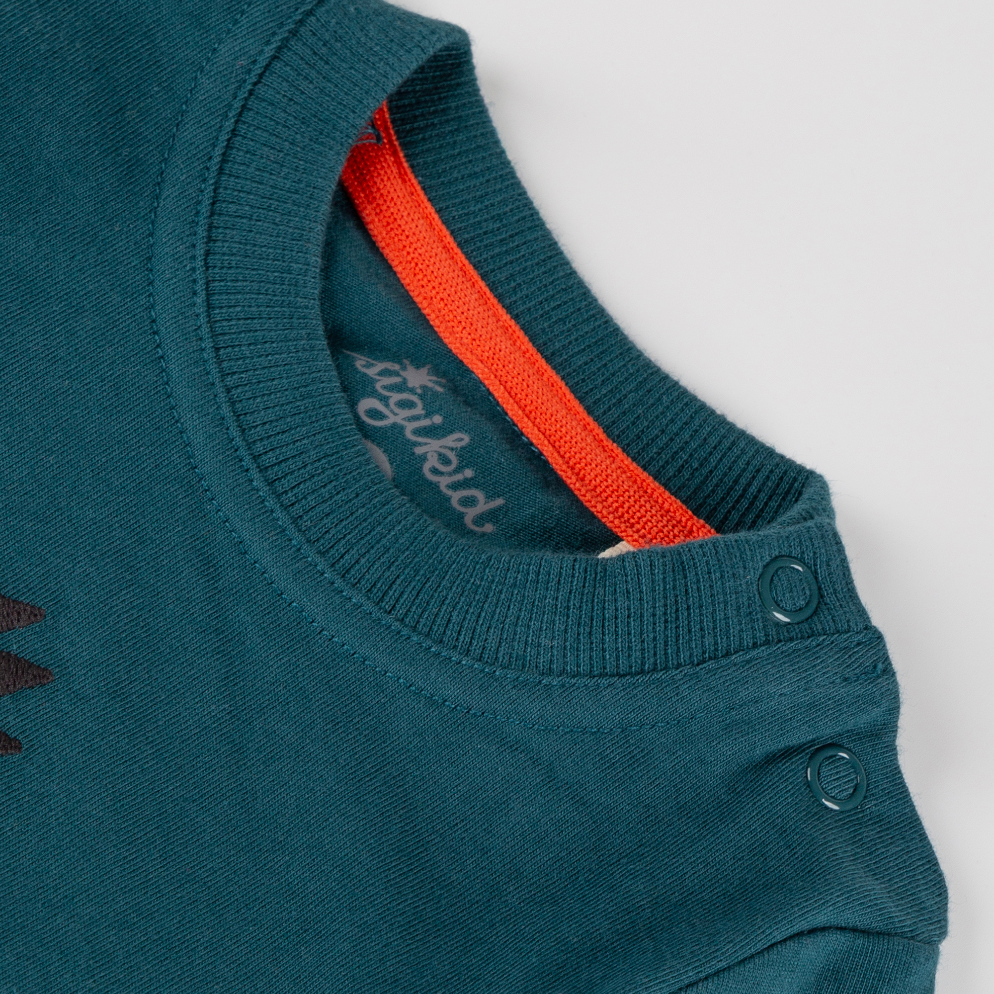 Baby long sleeve Tee teal blue, Dino Fun
