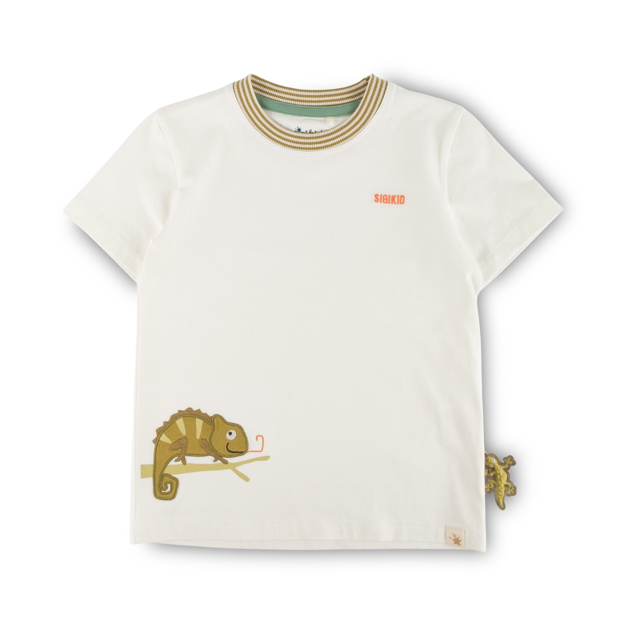 Children's T-shirt chameleon white, Jungle