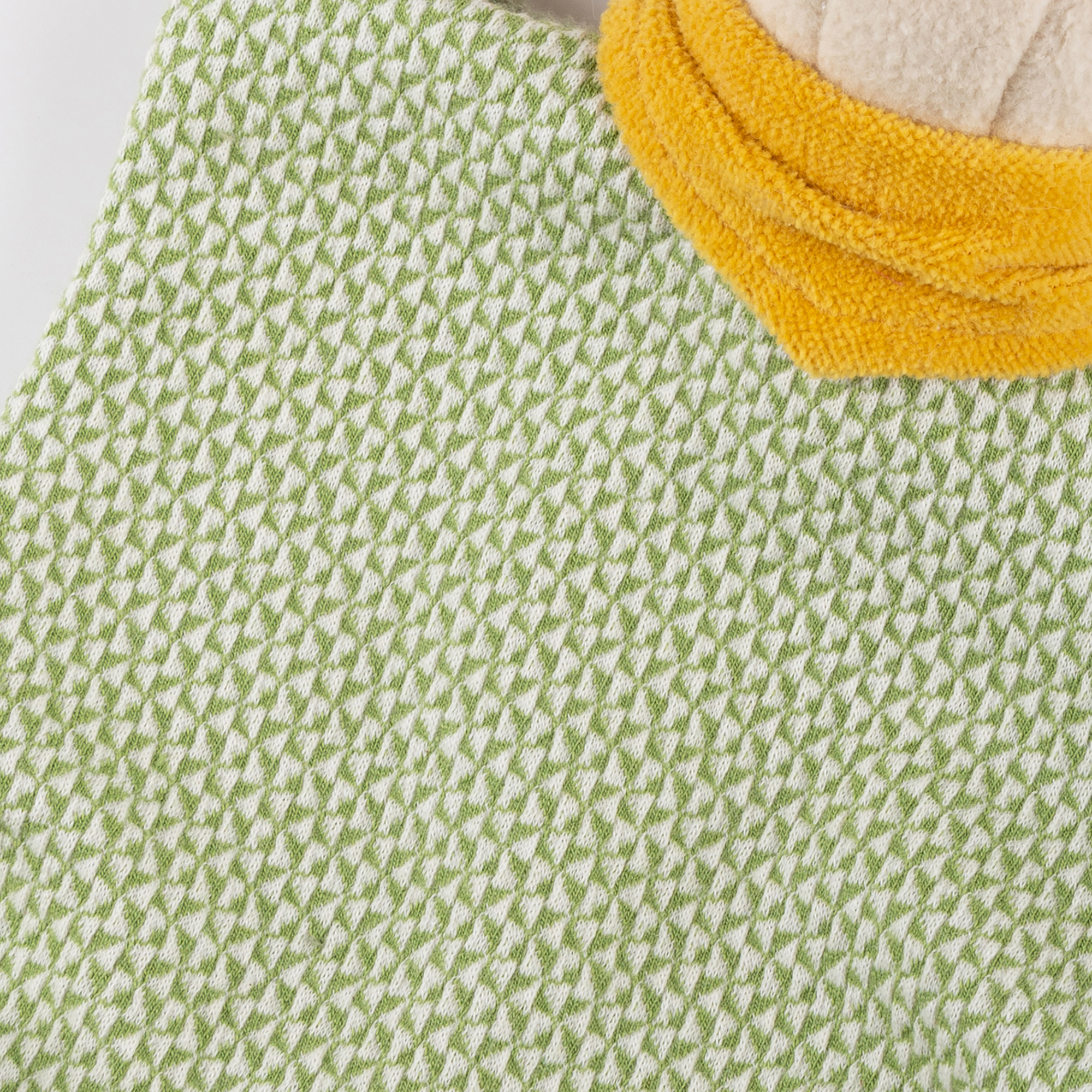 Soft organic baby comforter bunny, Green