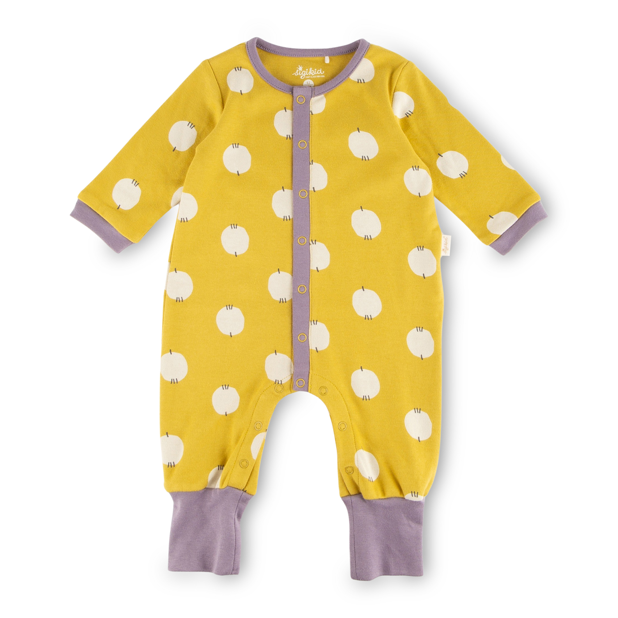 Yellow baby sleeper romper