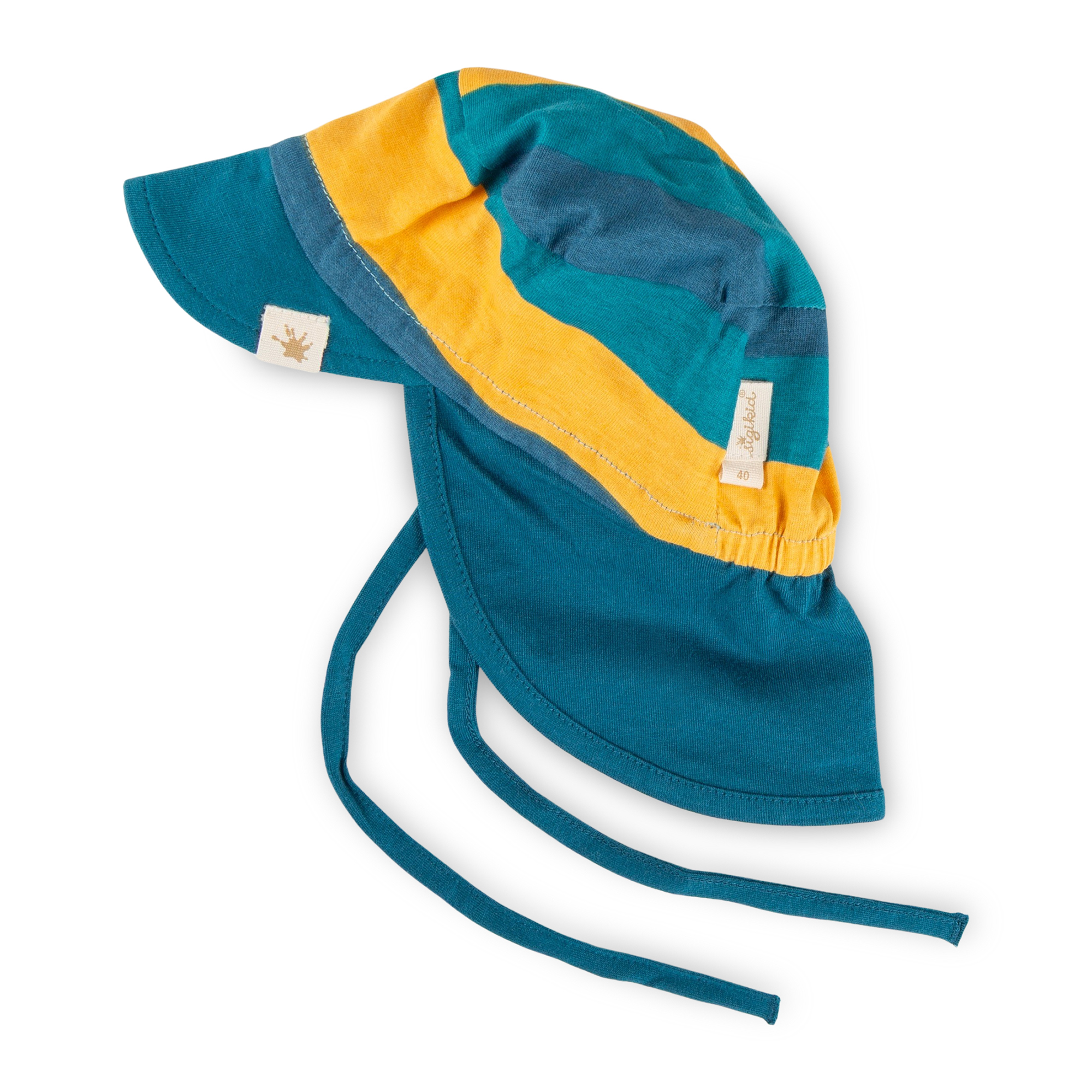 Baby sun hat, peaked, neck-flap, Tractor & Co