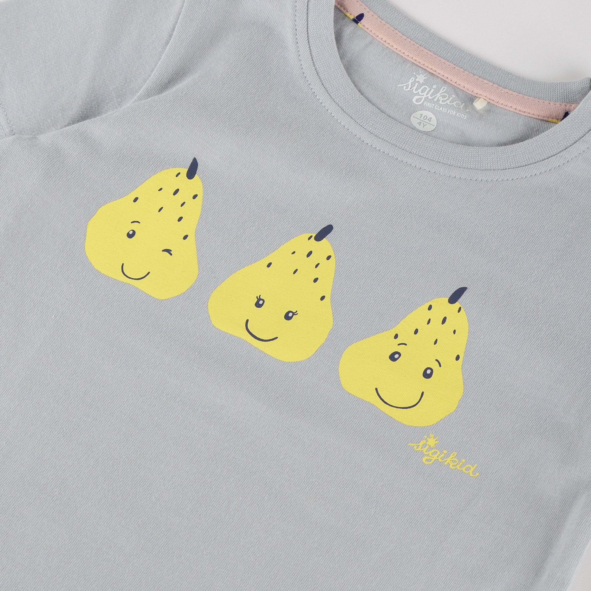 Children's shorty pyjamas fruit, pastel blue/pink