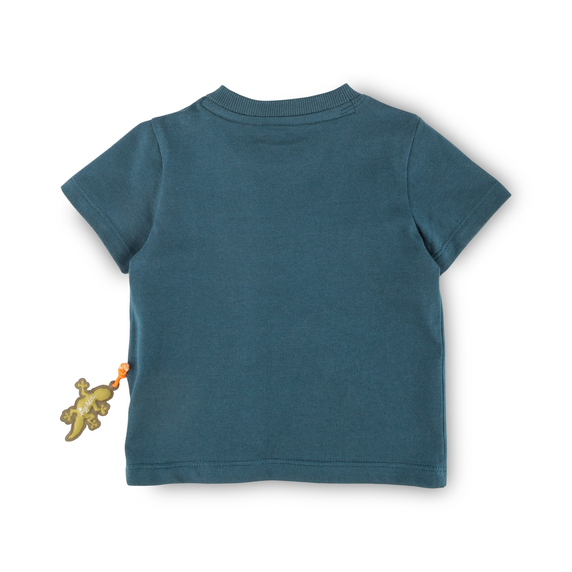 Baby T-shirt gecko teal blue, Jungle