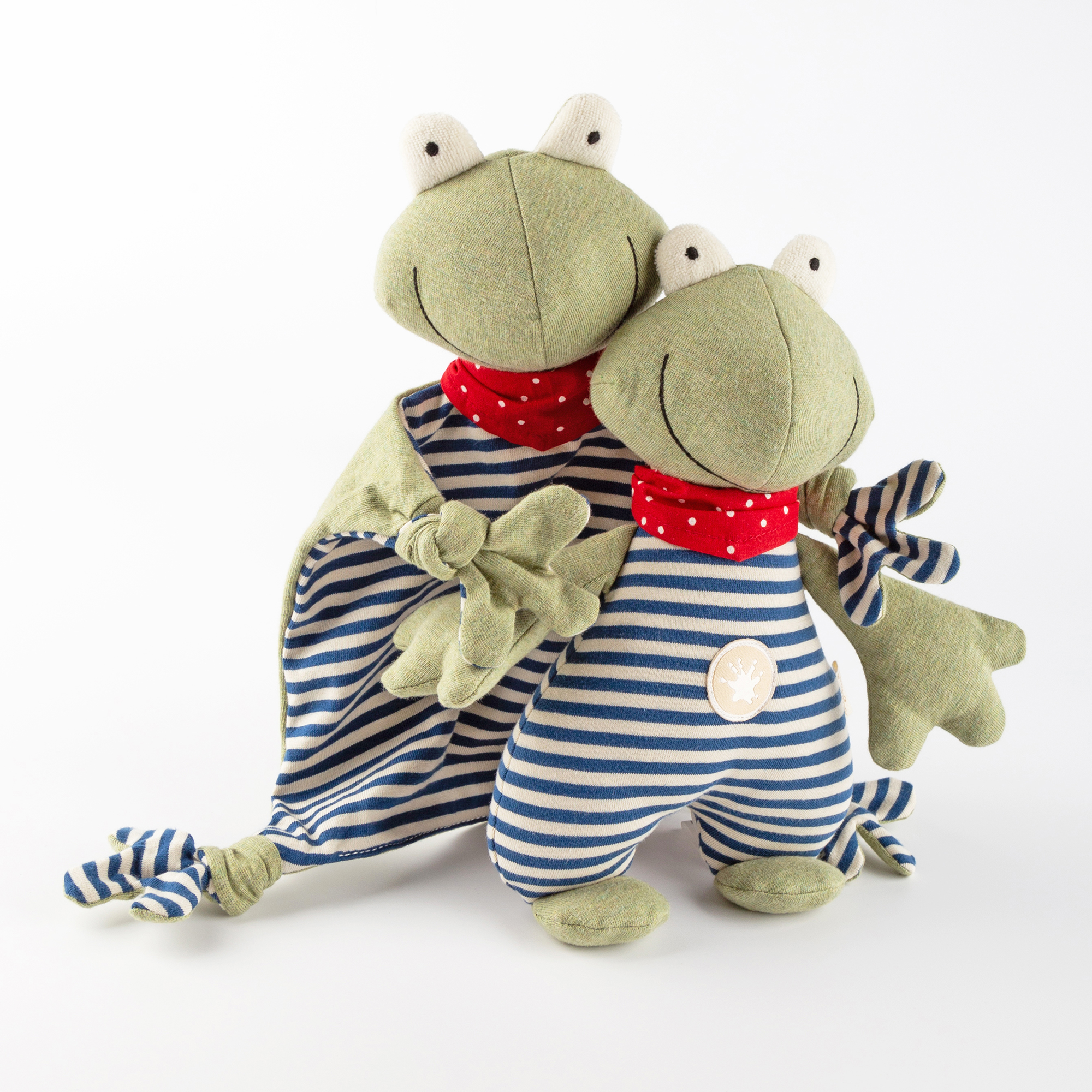 Musical soft toy frog, cotton jersey