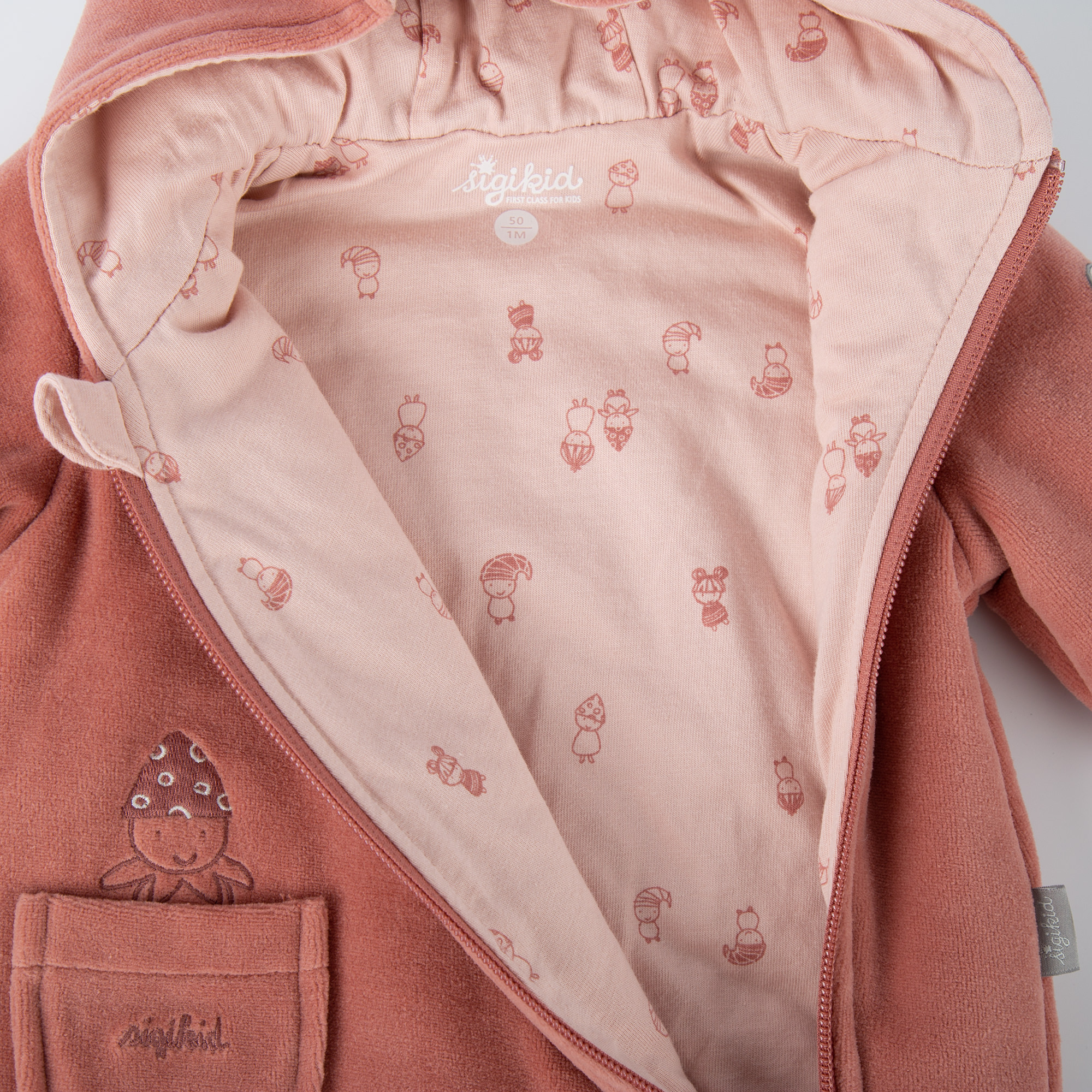 Wattierter Baby Nickioverall, dunkelrosa Wattierter Baby Nickioverall, dunkelrosa