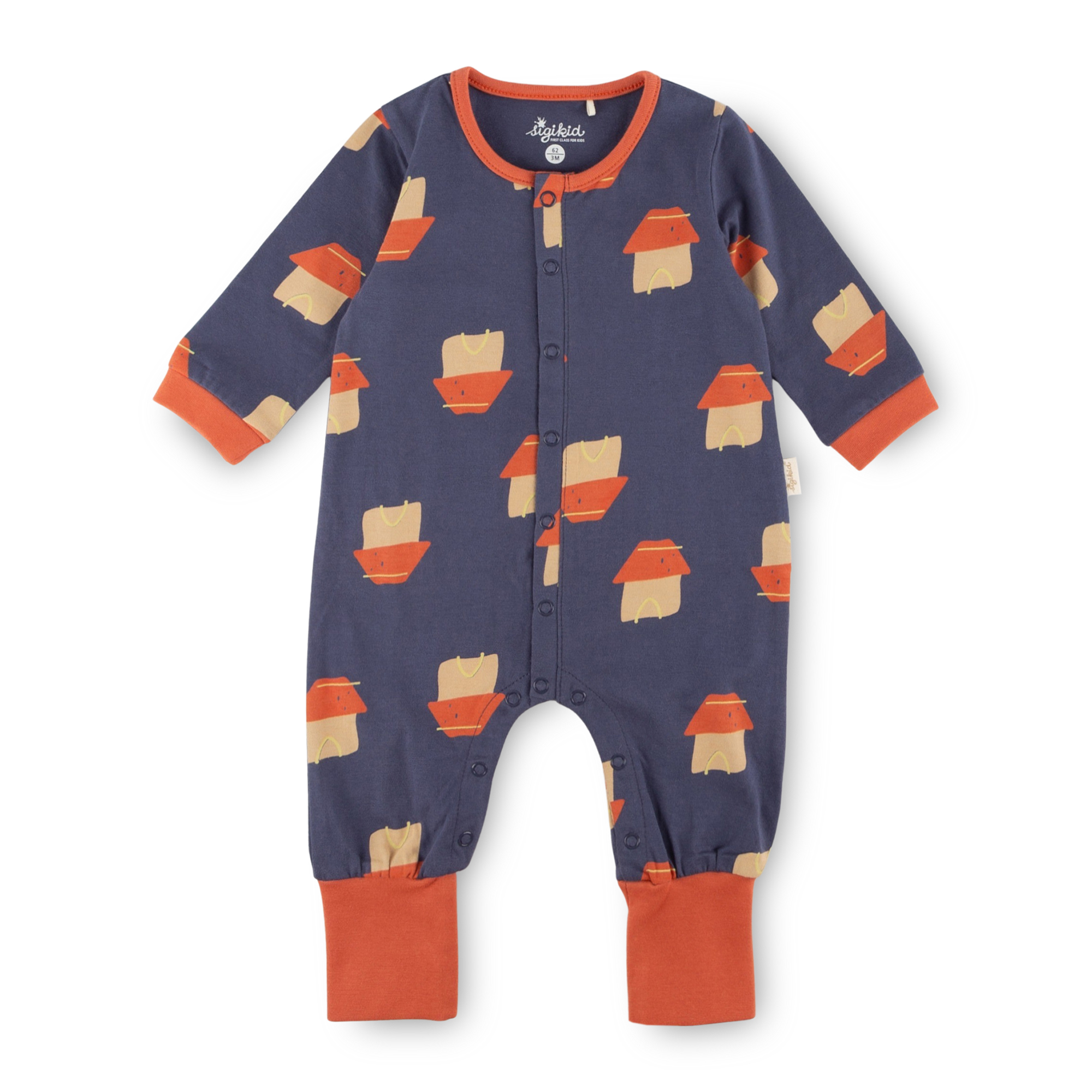 Baby long sleeve romper sleepsuit blue/red Baby long sleeve romper sleepsuit blue/red
