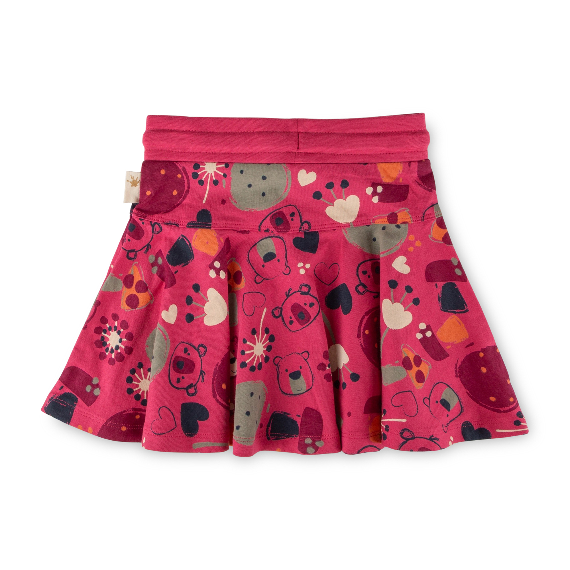 Girls' circle skirt Fancy Forest, elasticated waistband