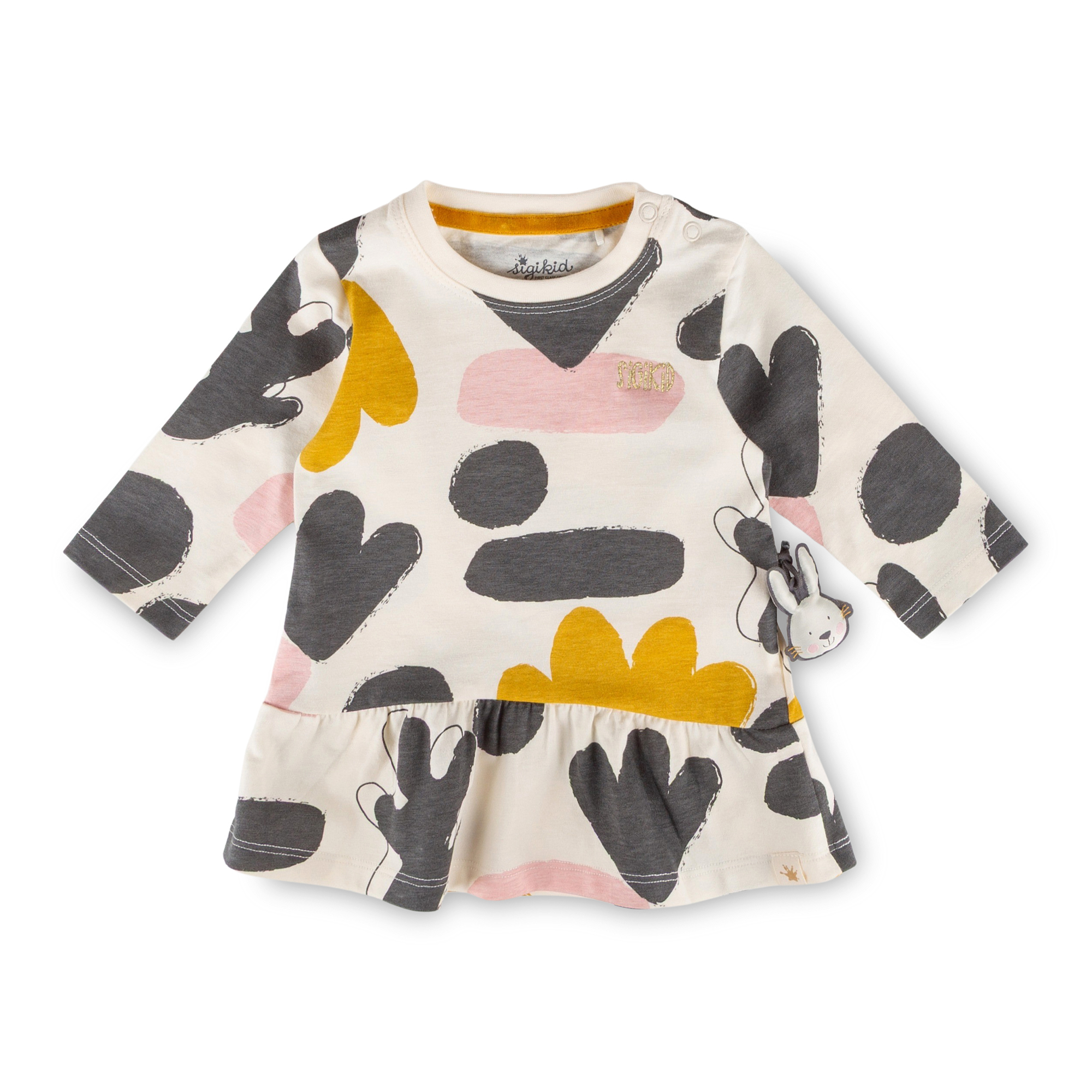 Baby Kleid Schneehase, bunter Print