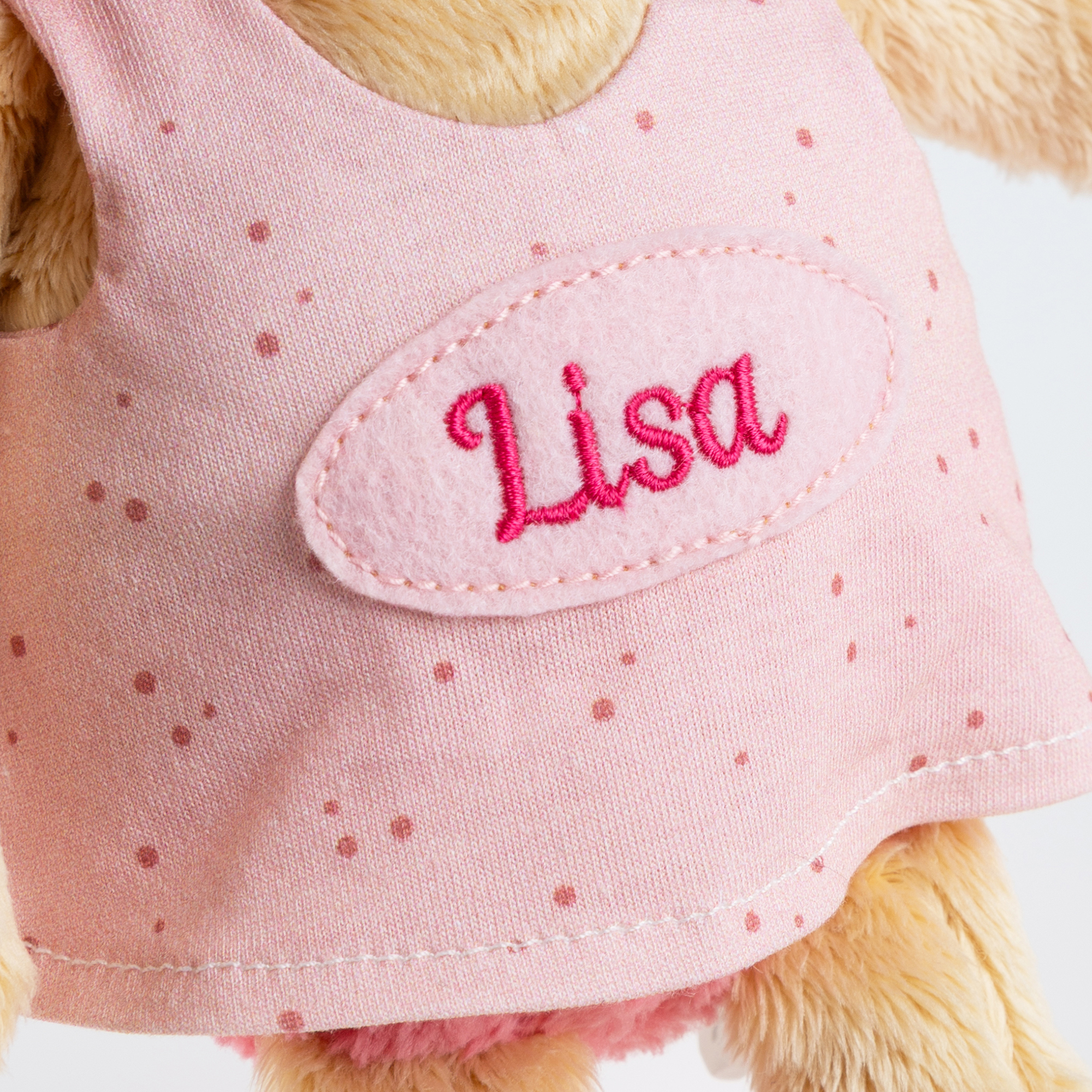 Customized soft toy bunny, pink