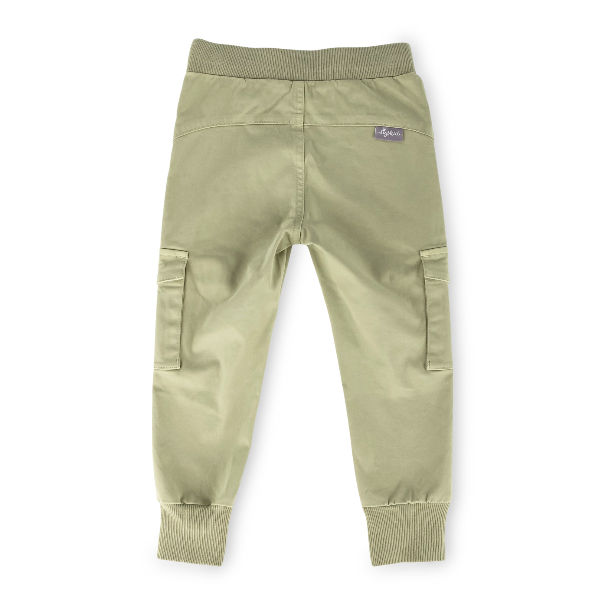 Boys' adjustable waistband gabardine cargo pants