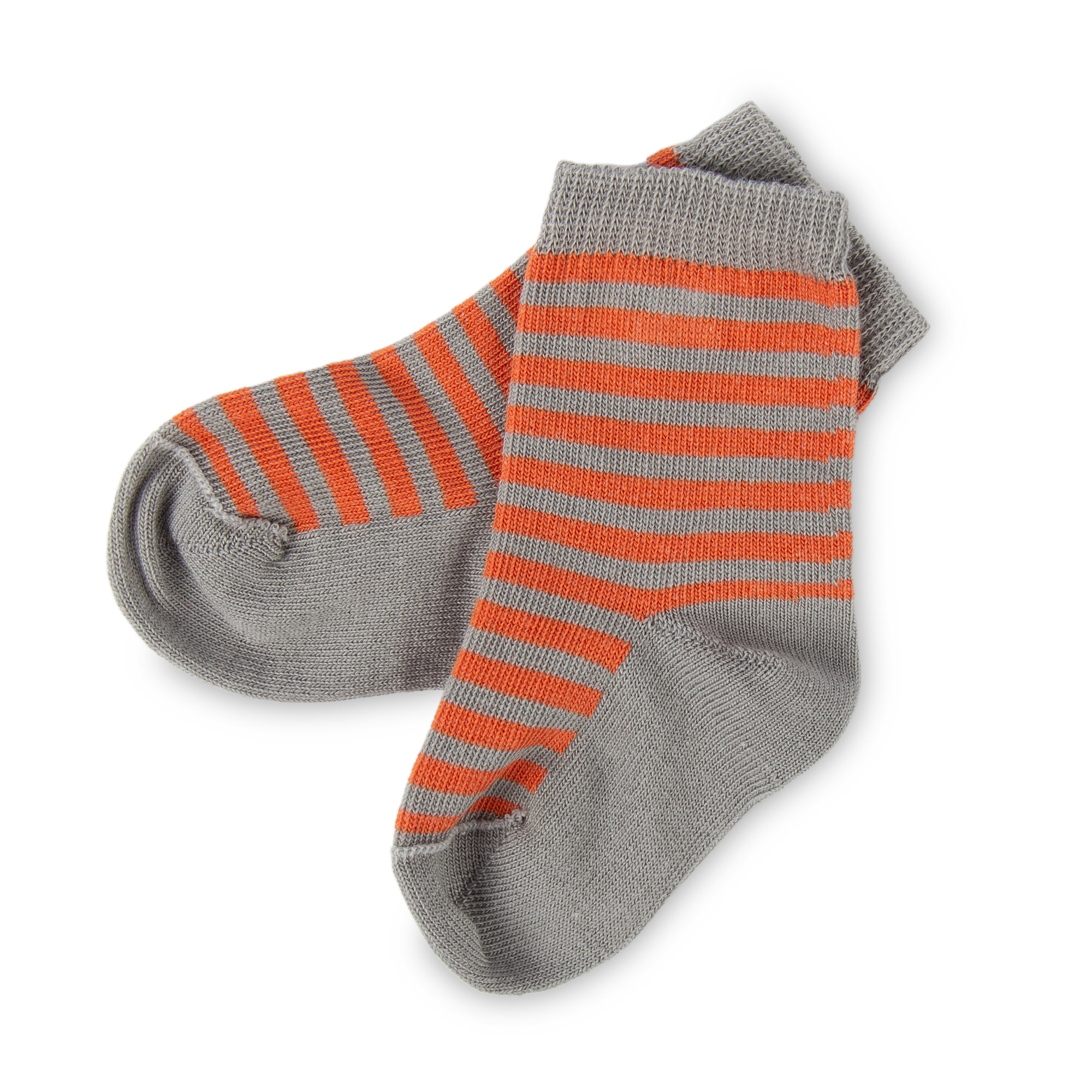 Set of 3 different pairs of baby socks, jade green/grey/orange Set of 3 different pairs of baby socks, jade green/grey/orange