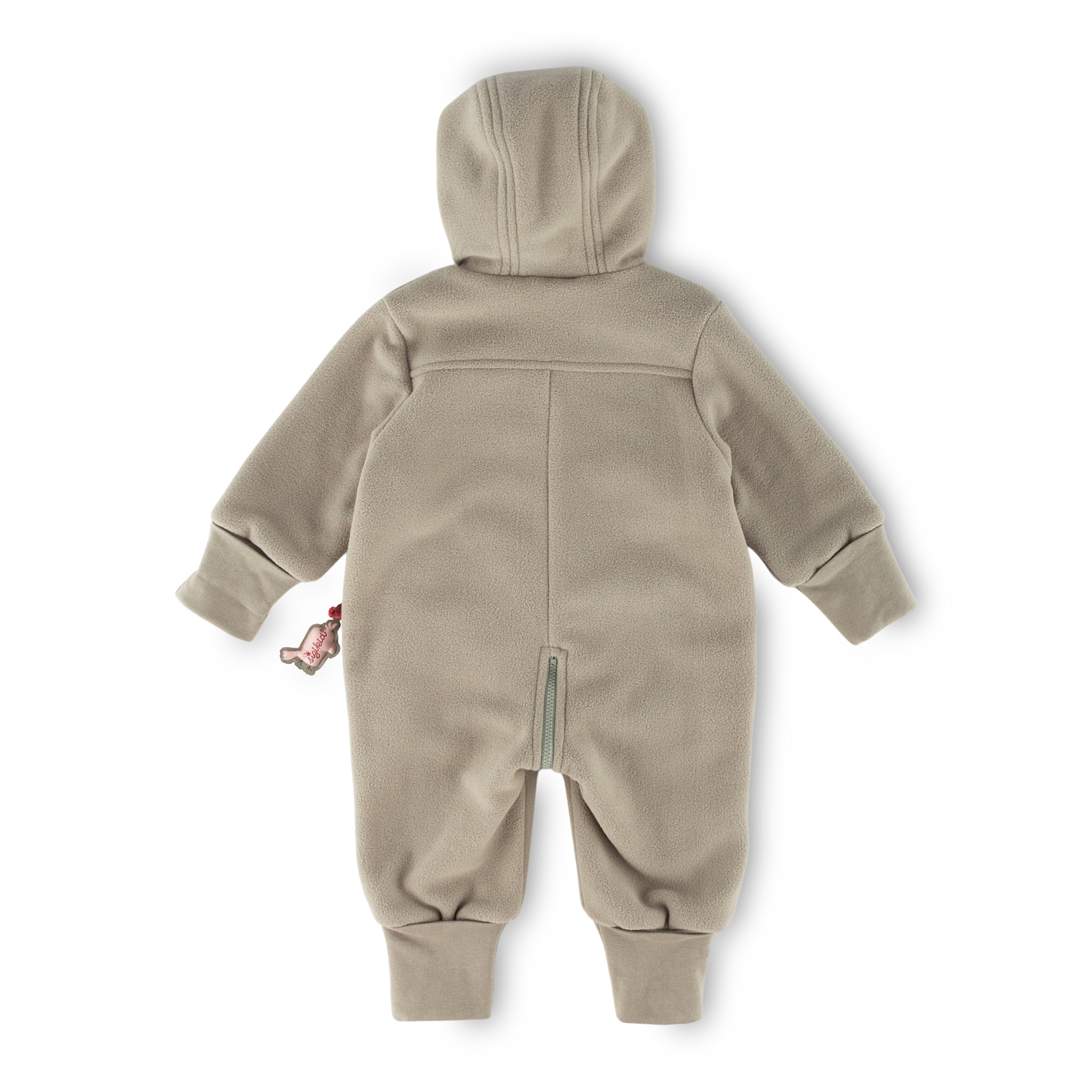 Baby fleece overall, lined, foldover cuffs