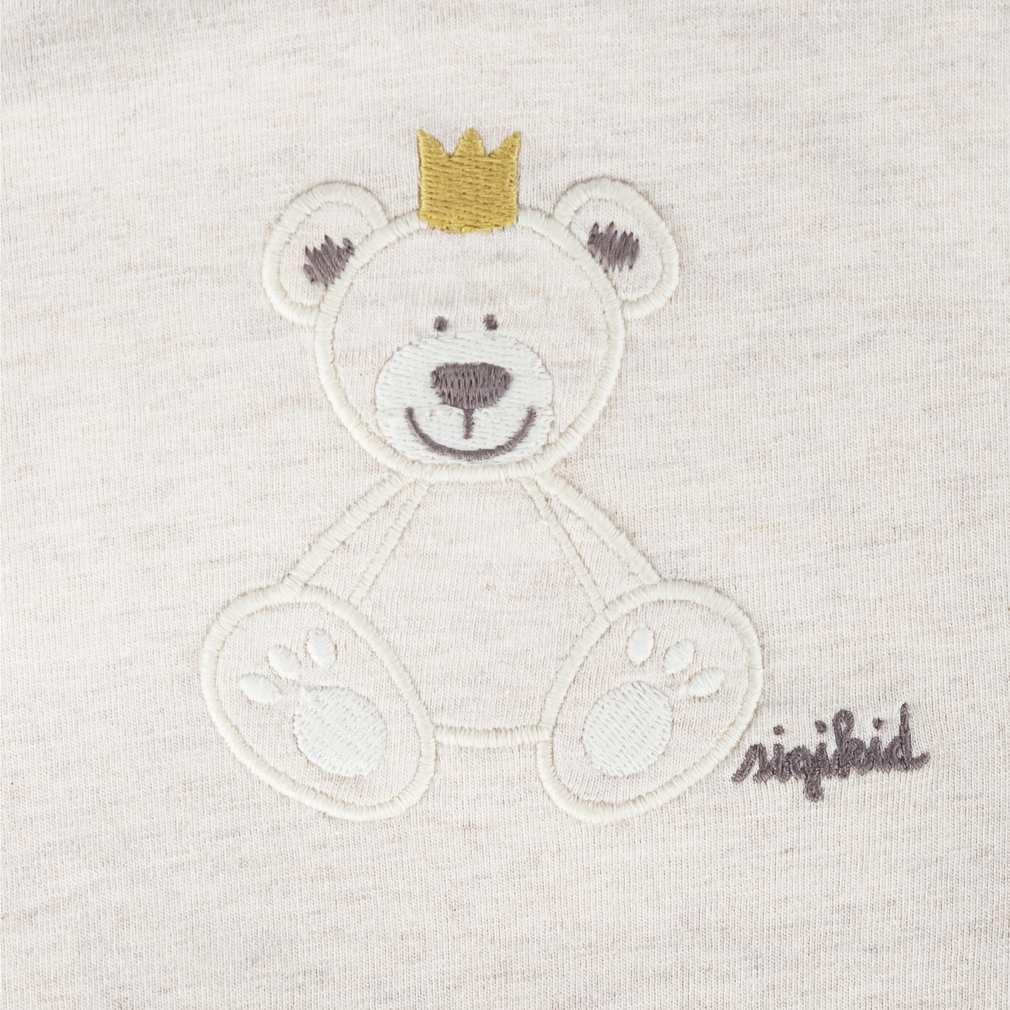 Baby Langarmshirt Krönchen Bär, beige Baby Langarmshirt Krönchen Bär, beige