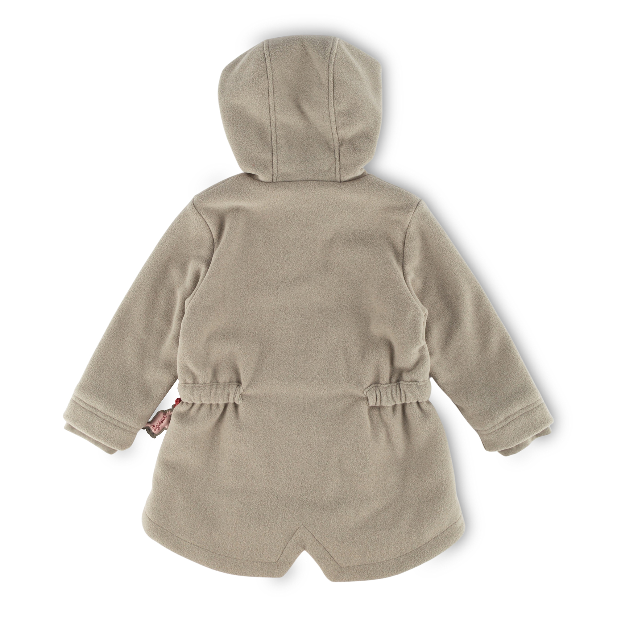 Hooded children's fleece jacket, pastel green, lined