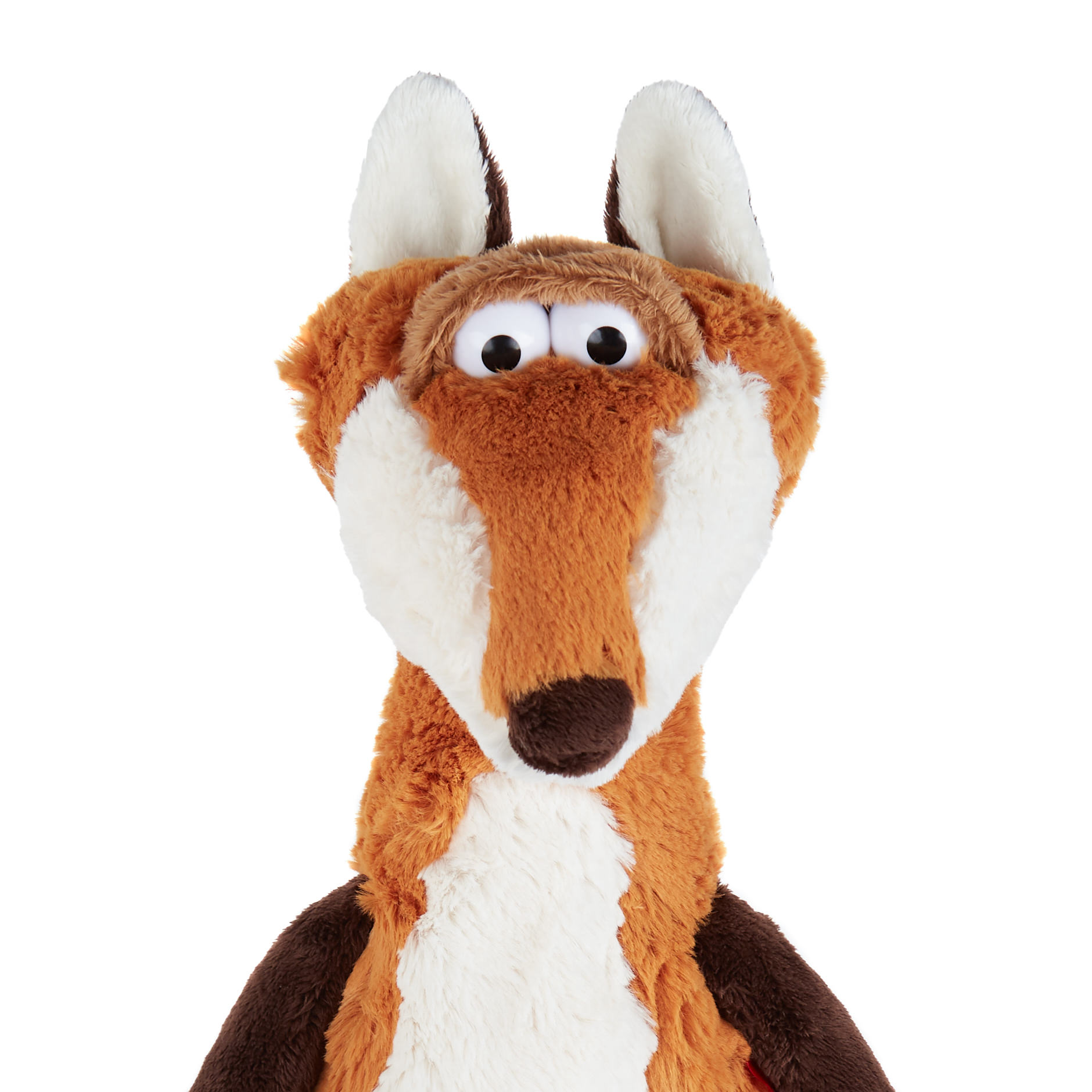 Plush fox with bendable eye lid