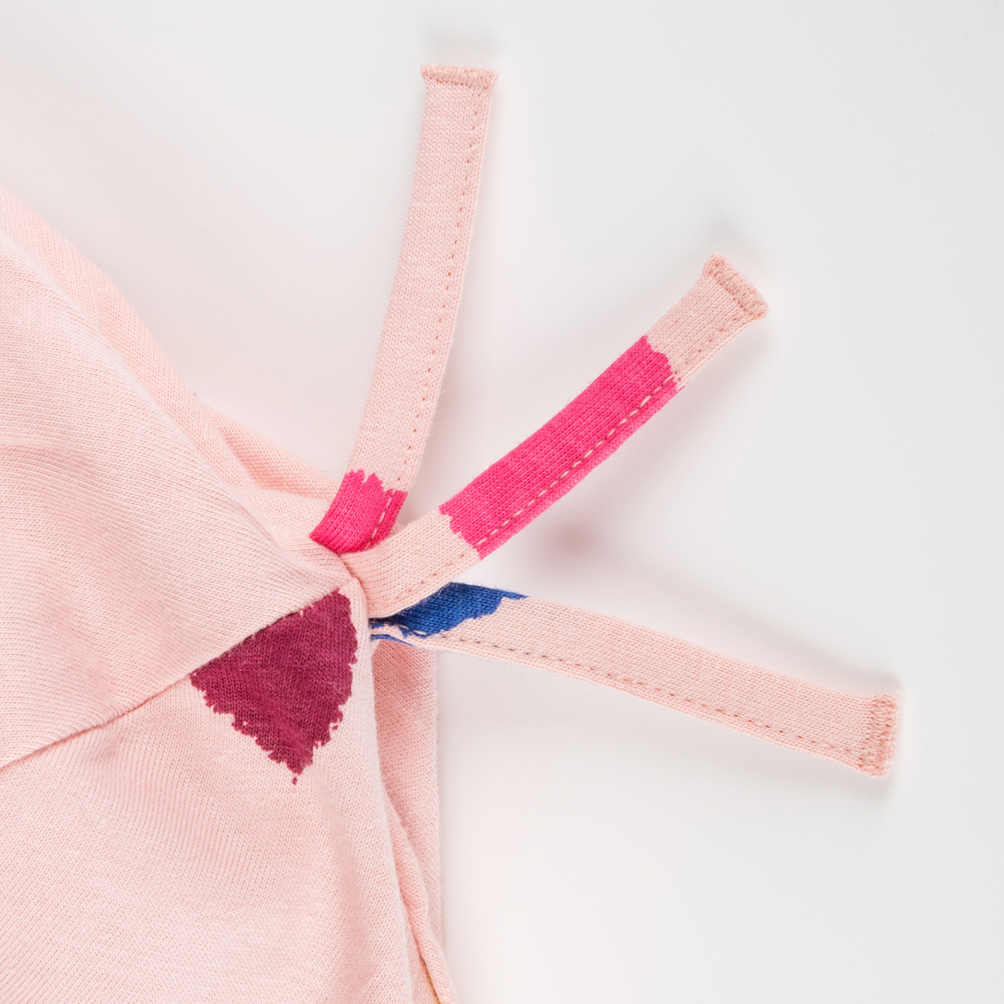 Kinder Mütze, rosa bunt bedruckt