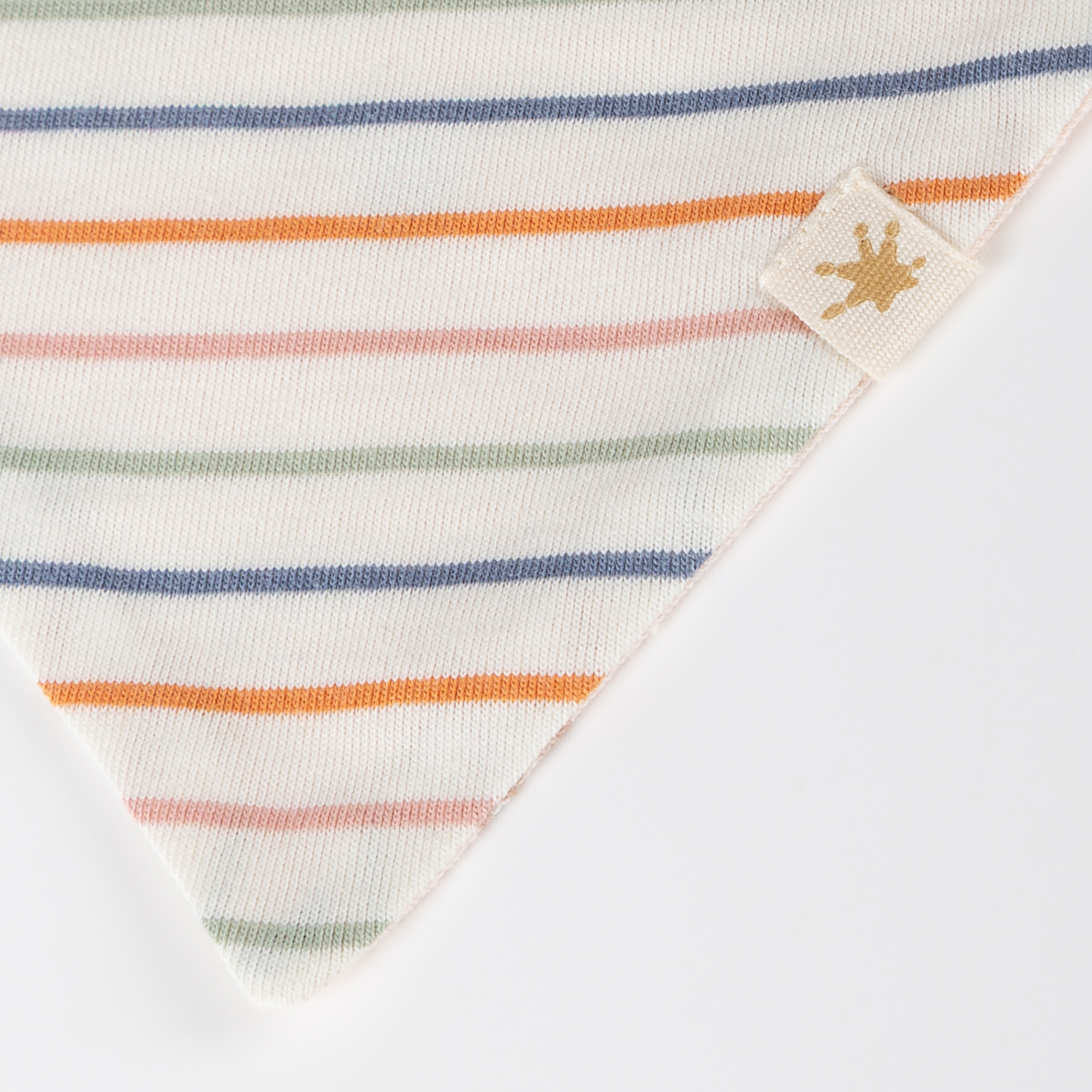 Newborn baby bandana bib, reversible, pastel pink