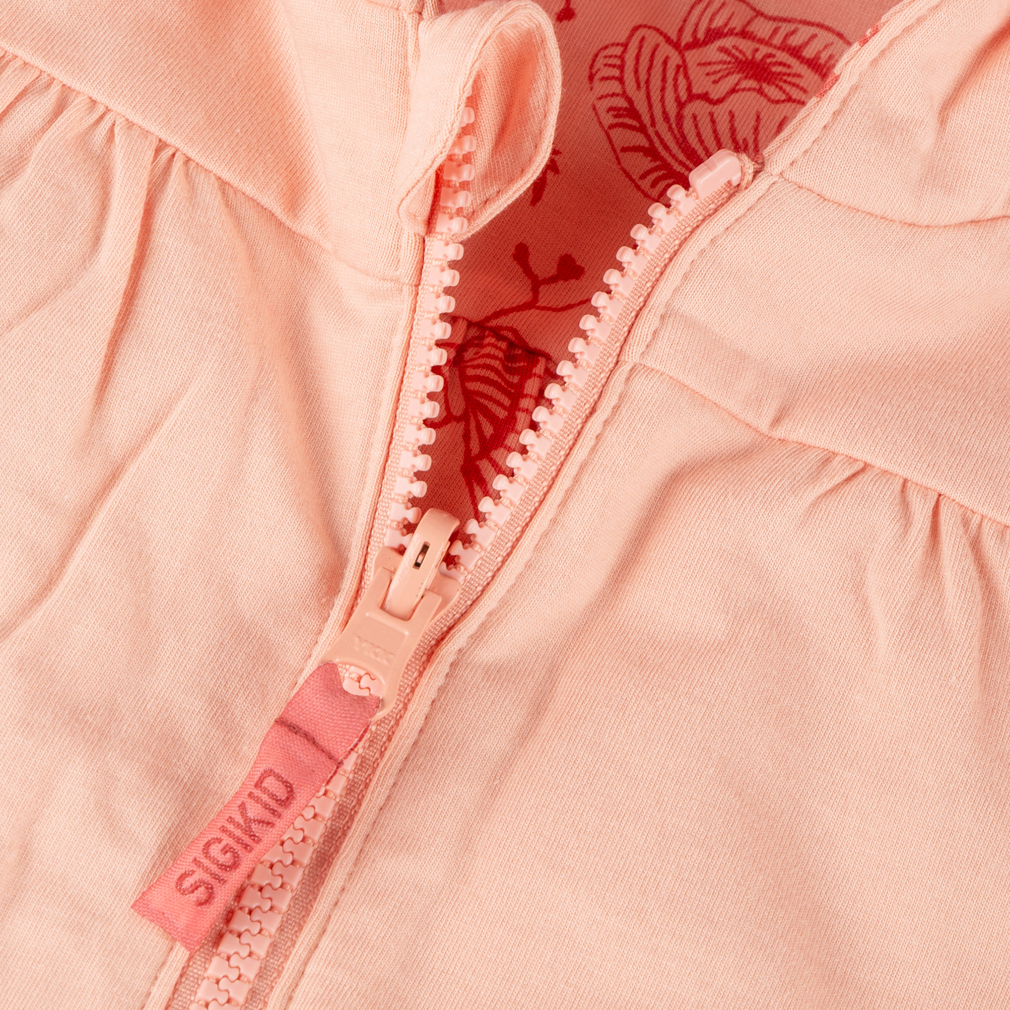 Baby Wendejacke mit Vögelchen Stickerei und Print, rosa