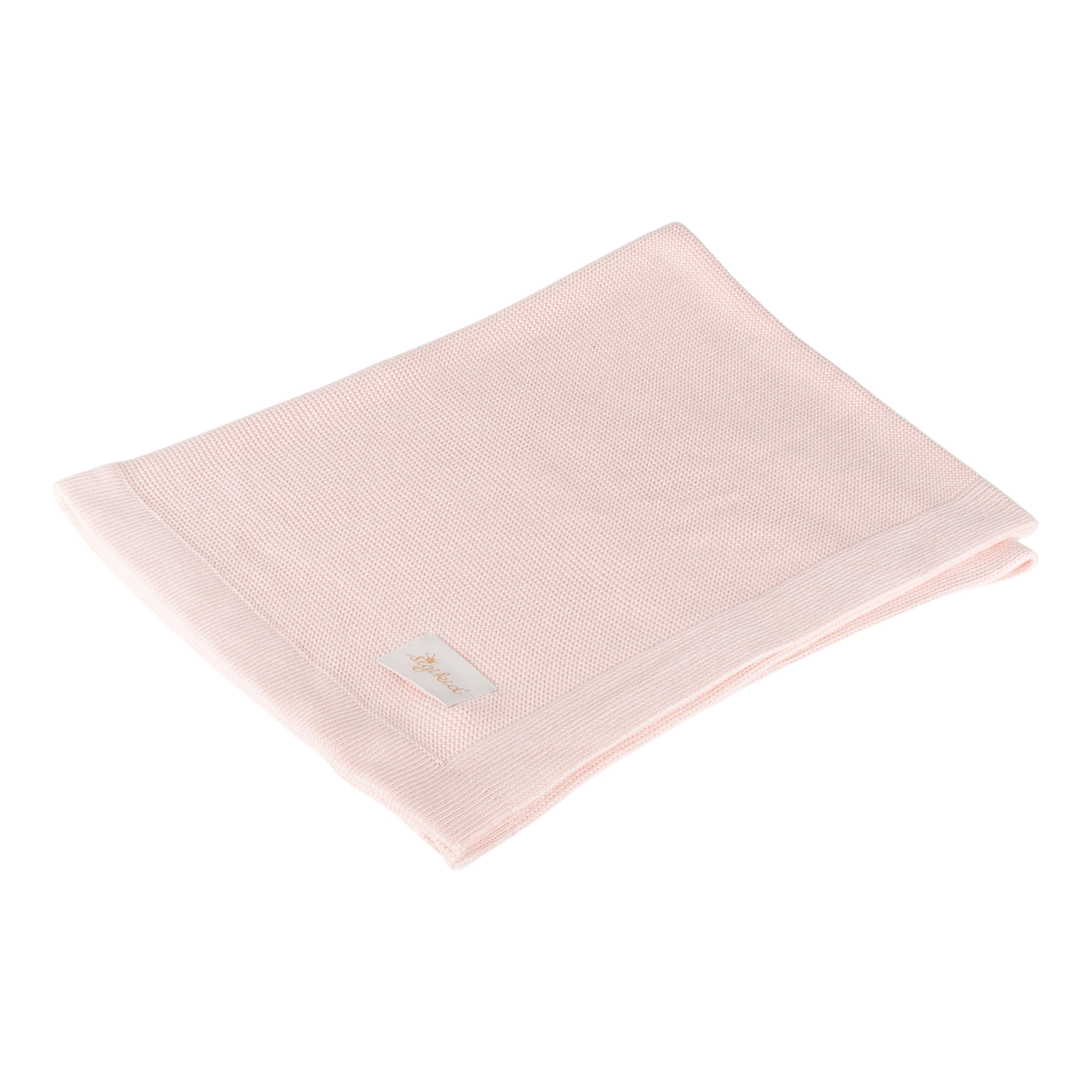 Soft knitted baby blanket, pink, Knitted Love