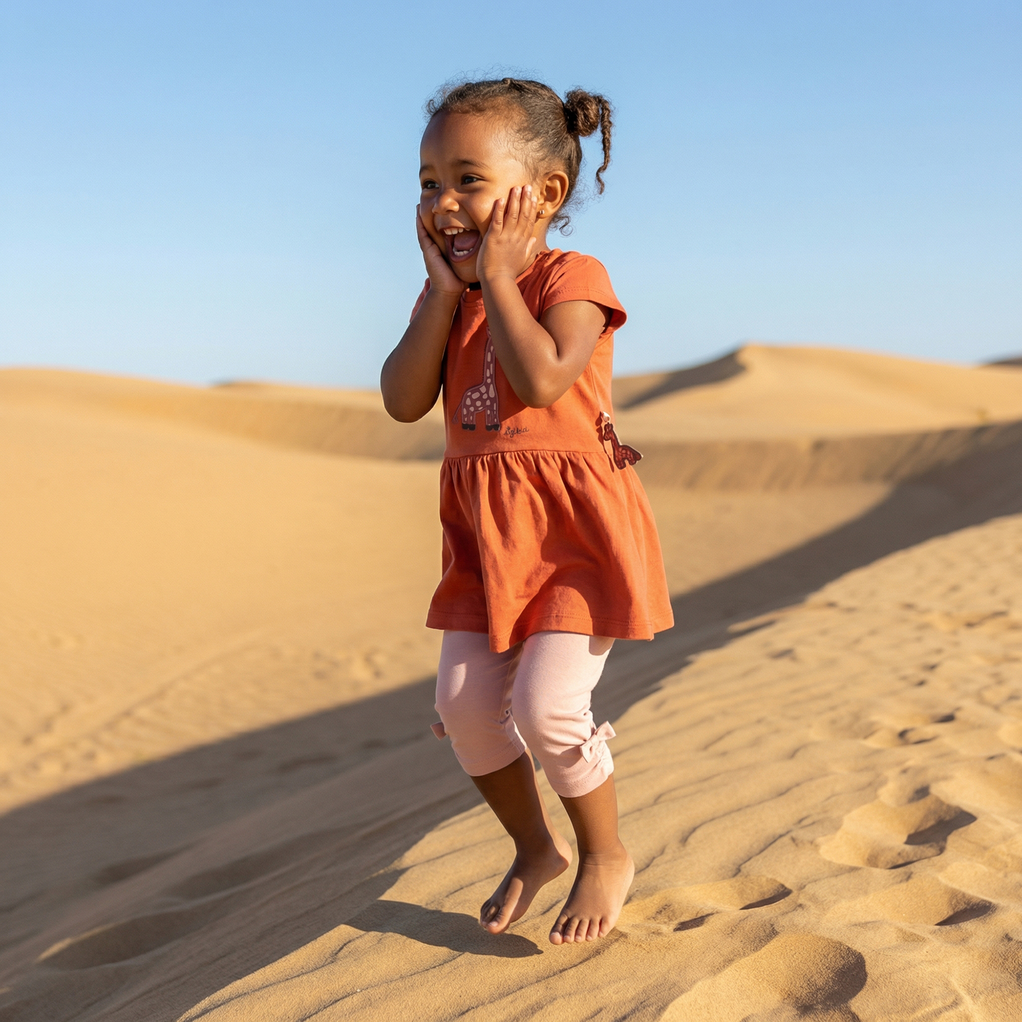 Baby dress with cap sleeves, Savanne