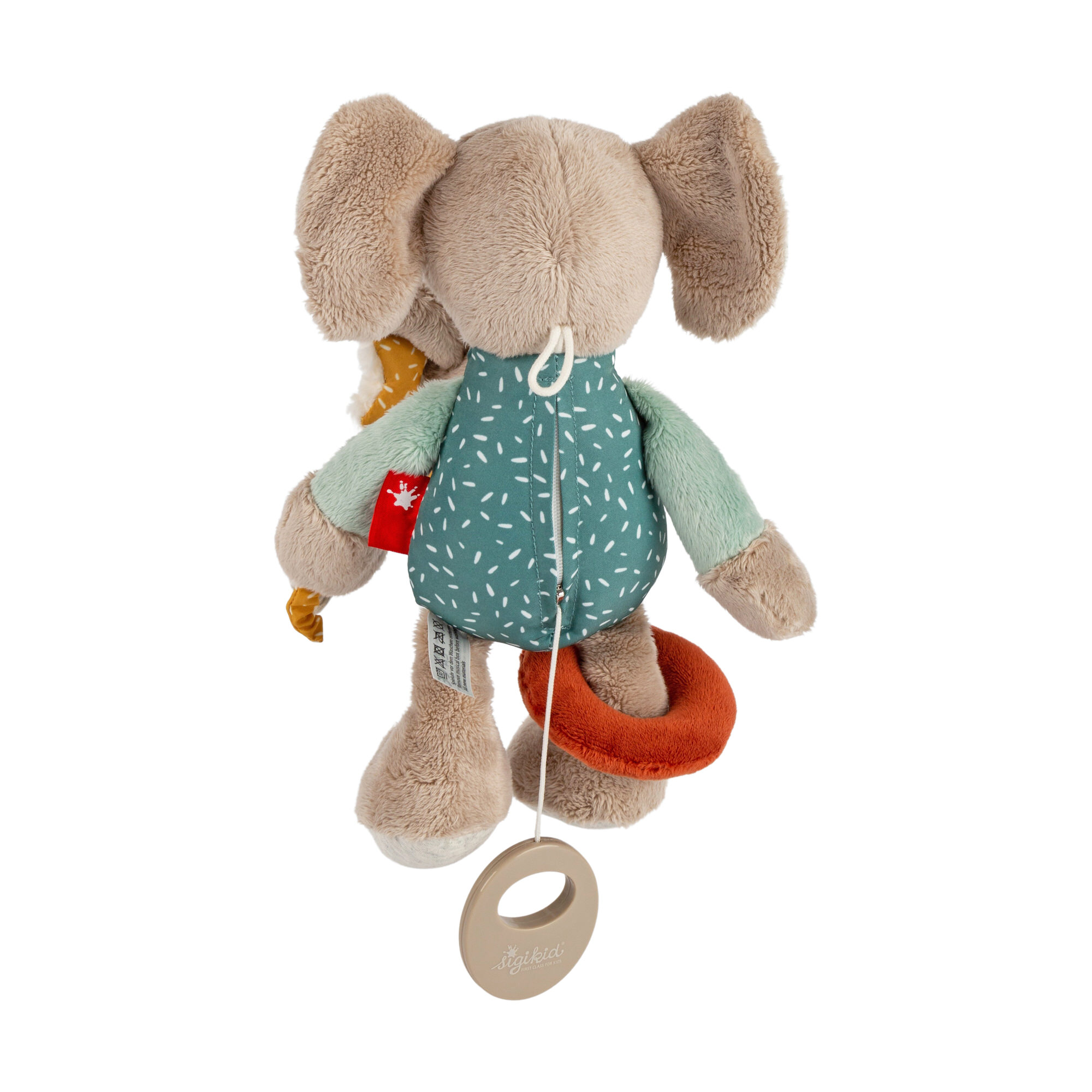Musical activity soft toy elephant