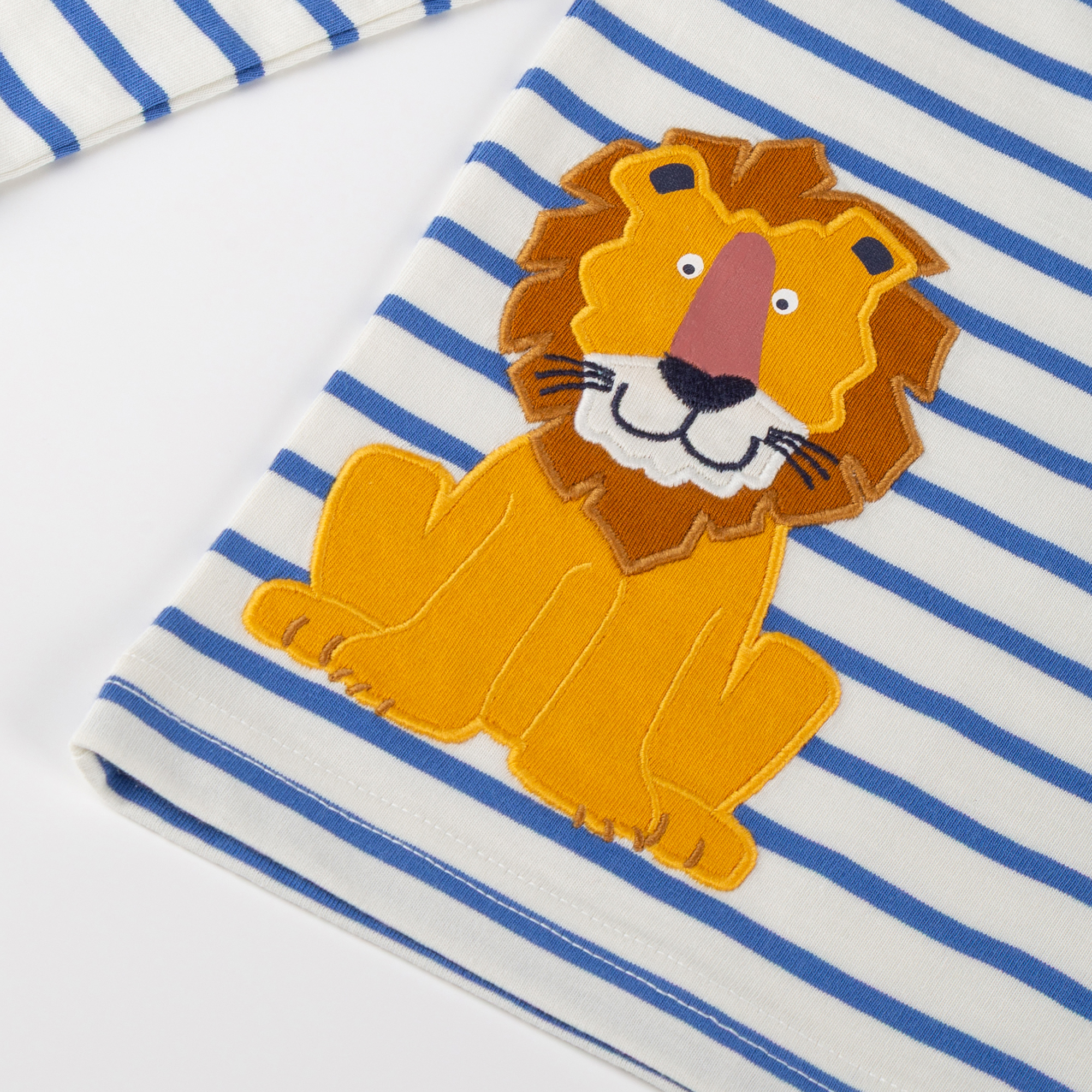 Striped children's long sleeve Tee Tiger & Lion