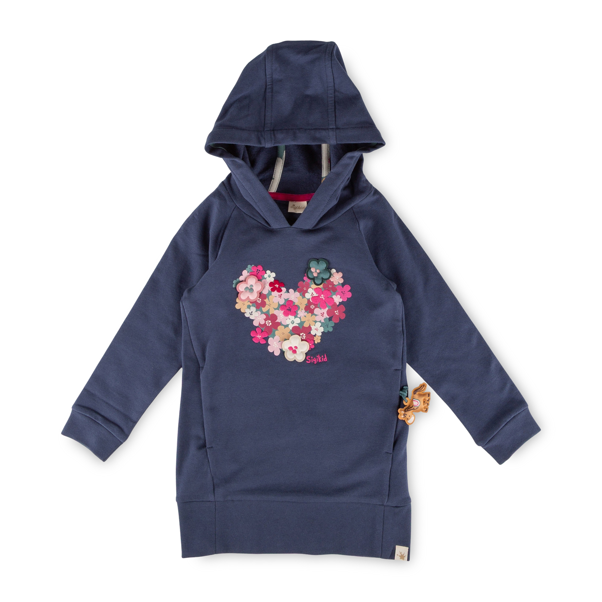 Kinder Sweatkleid Pony Love mit Blumenherz