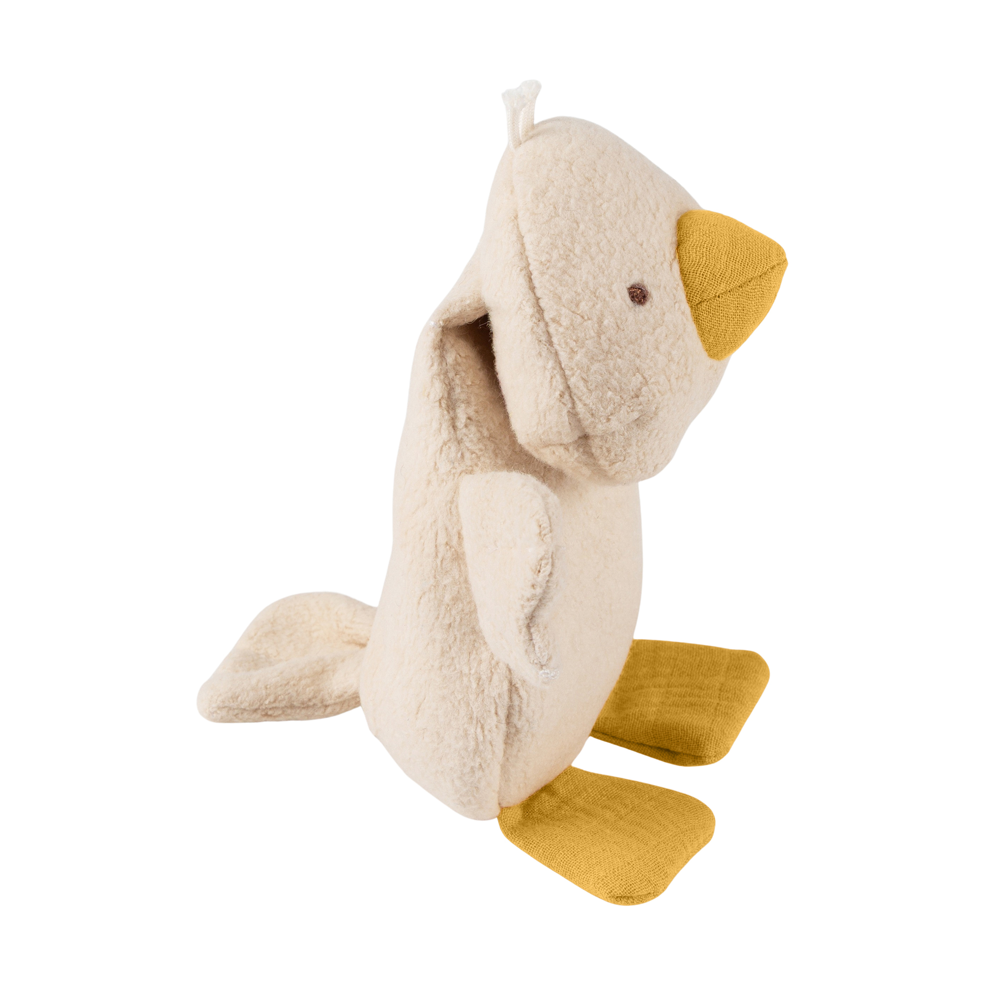 Baby Greifling Gans mit Knister- und Quietschfunktion, beige