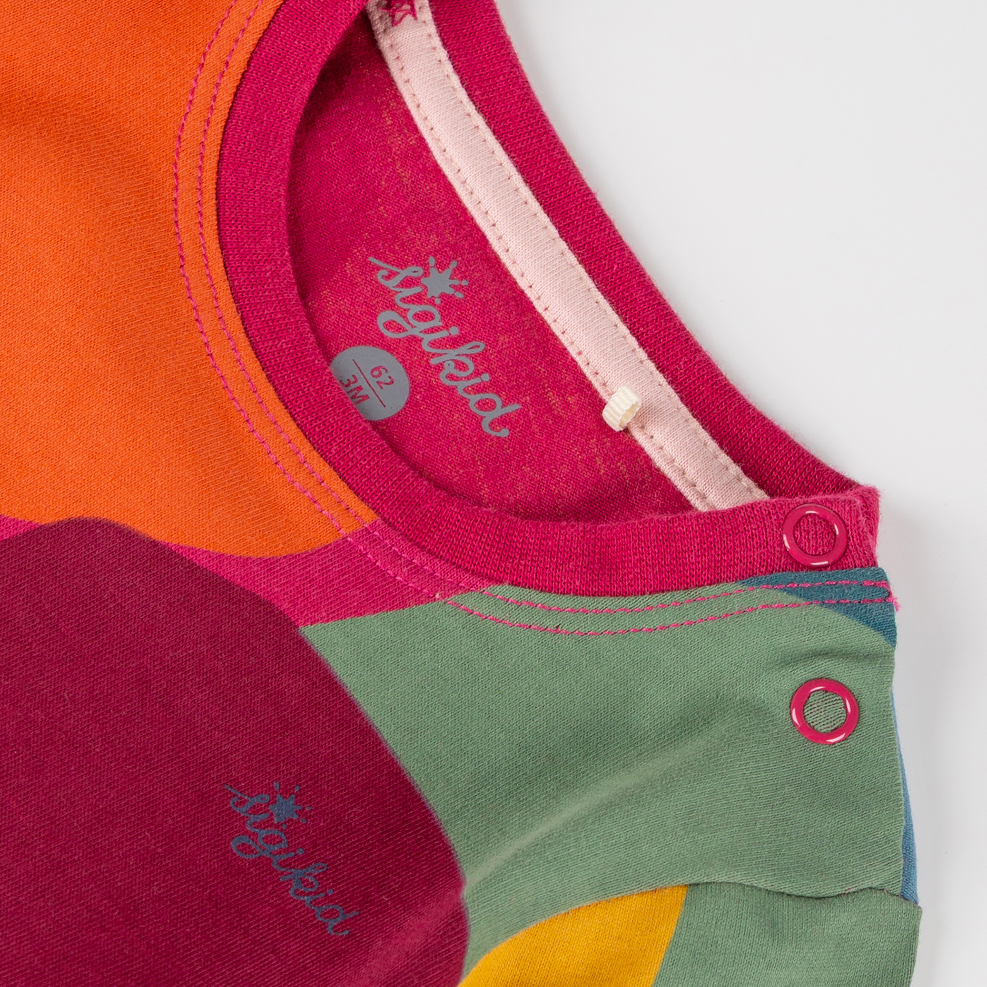 Baby long-sleeved flounce dress, multicoloured