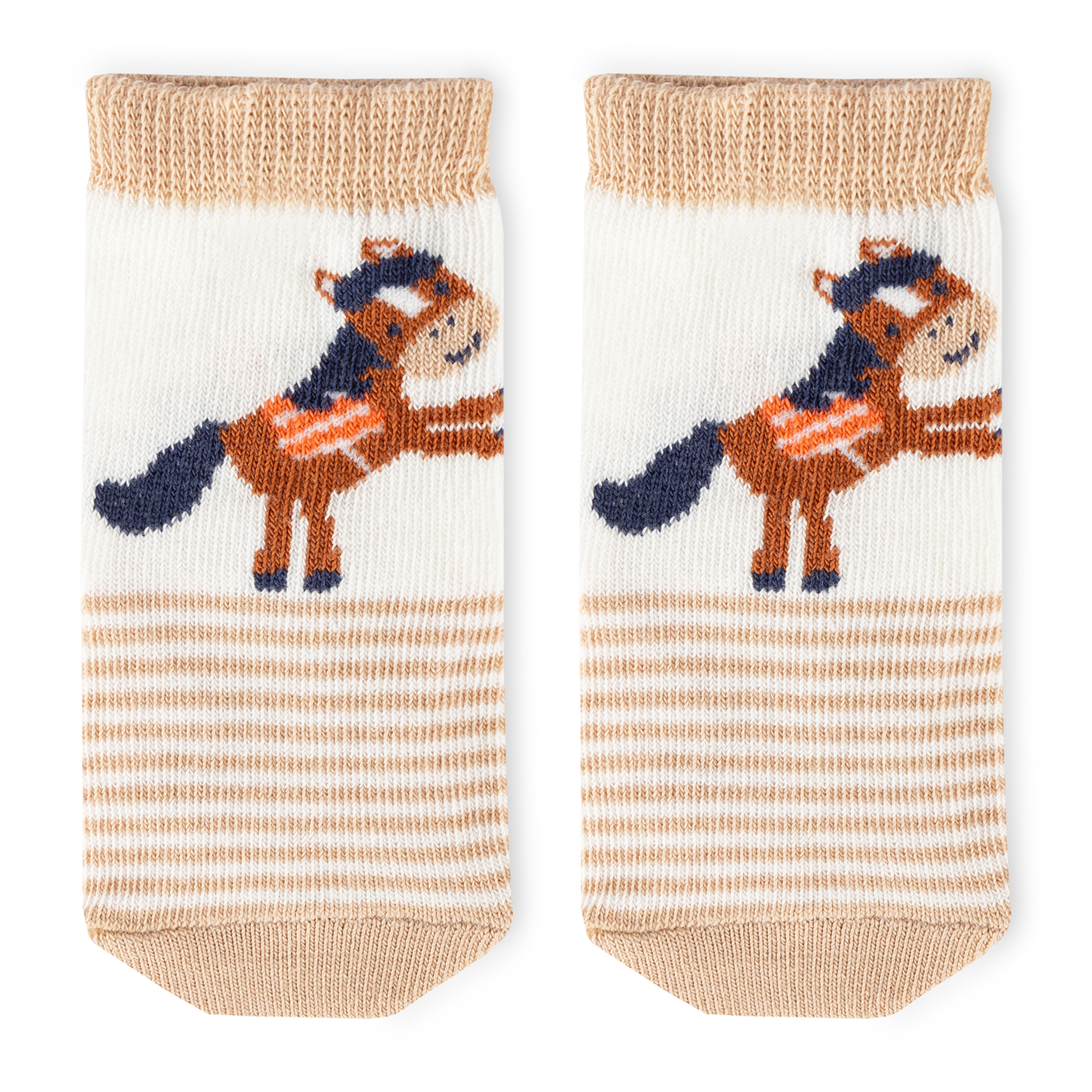 Set of 3 different pairs baby socks, Funny Horse collection
