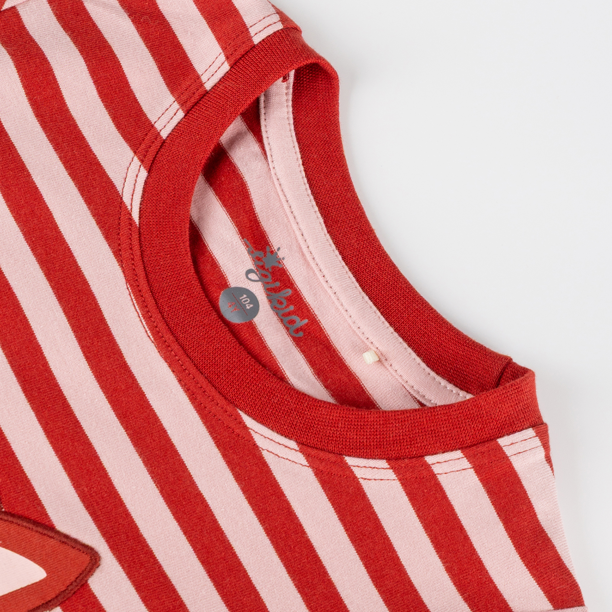 Children's long sleeve Tee fox, red striped