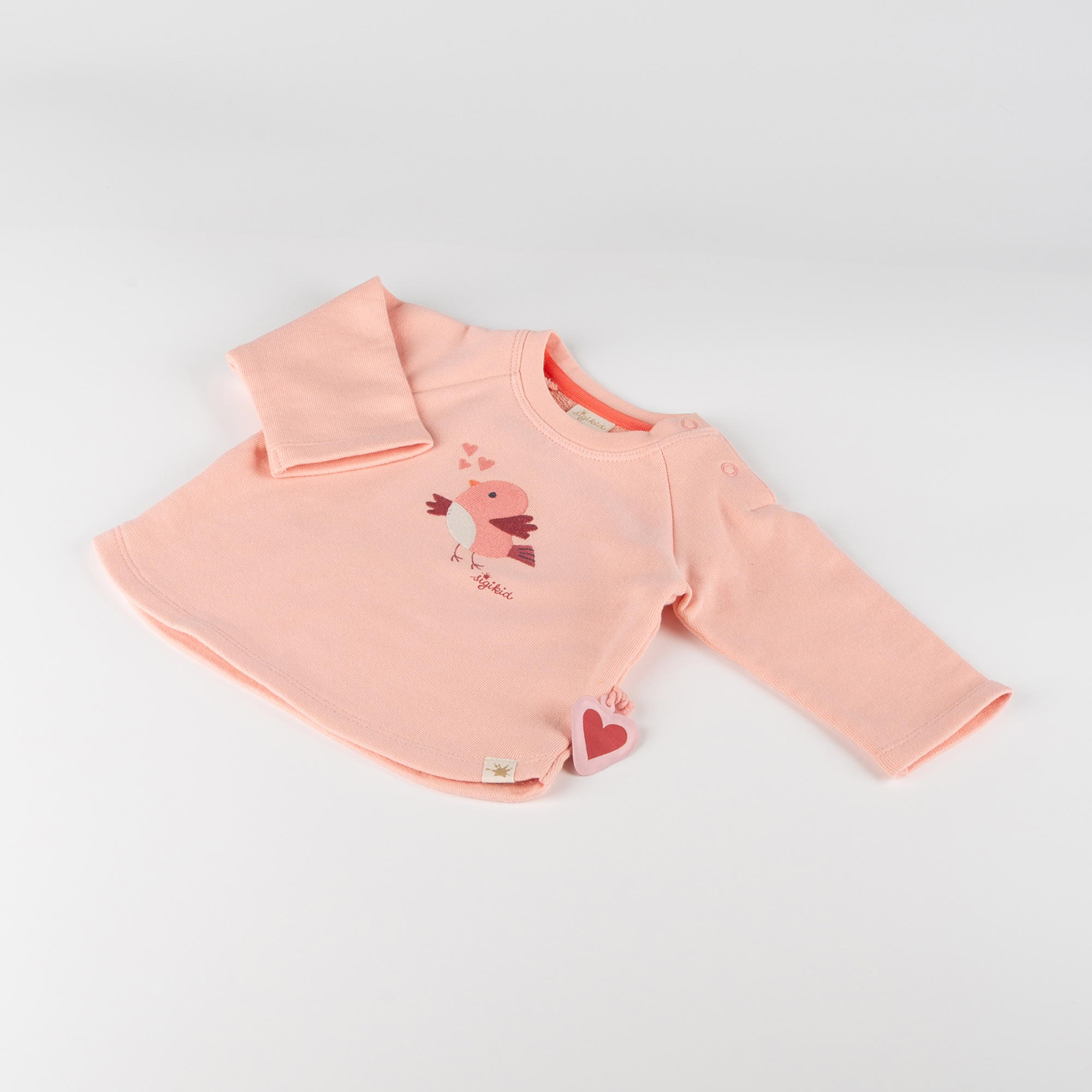 Pale pink baby sweatshirt Spring Birds