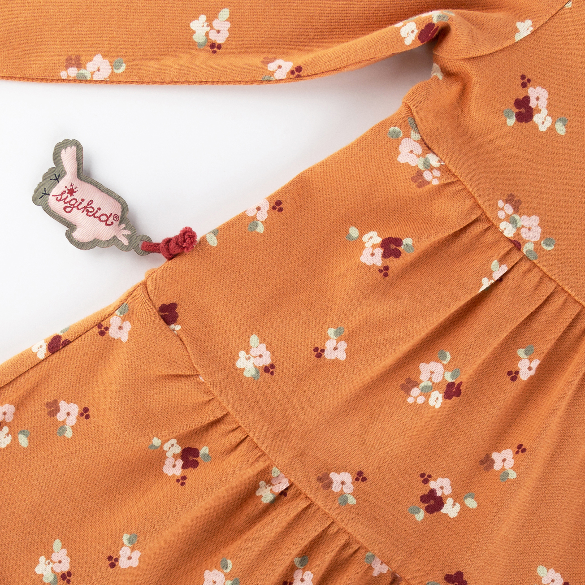 Kinder Langarm Stufenkleid mit Blümchen Print