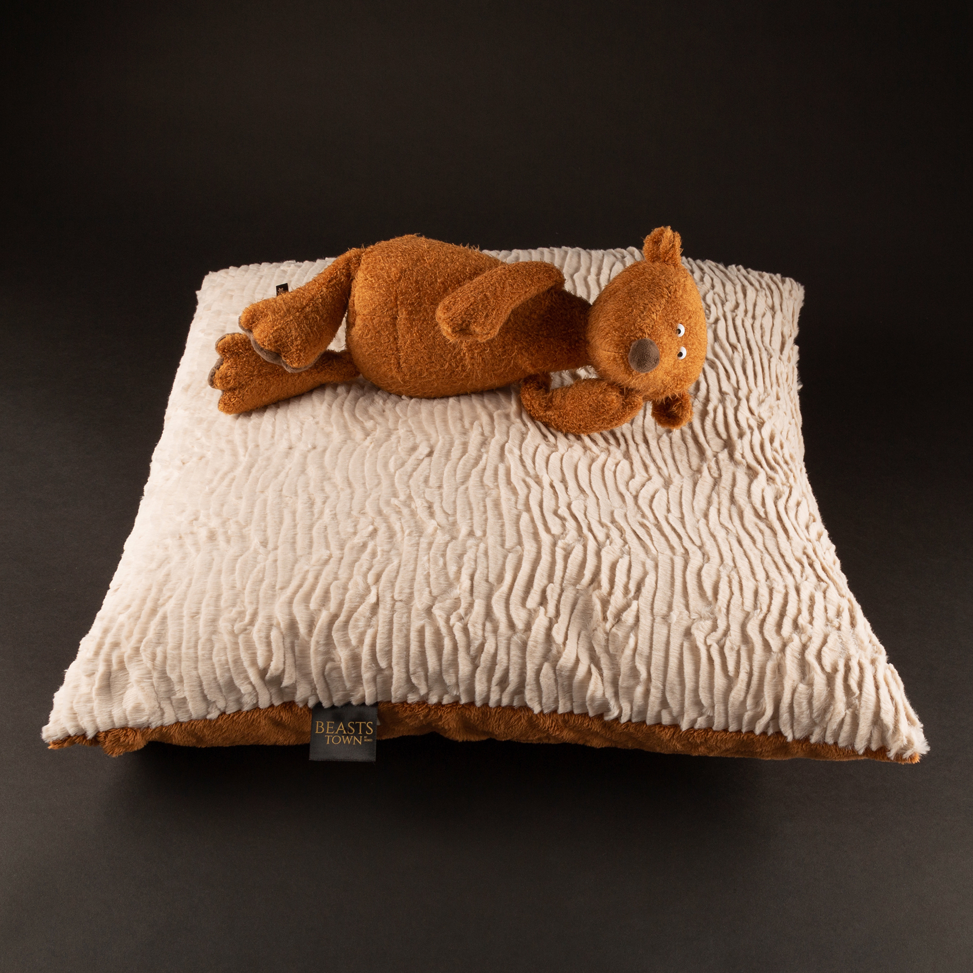 Kuschel Kissen Beasts XXL Stufenplüsch, beige Kuschel Kissen Beasts XXL Stufenplüsch, beige