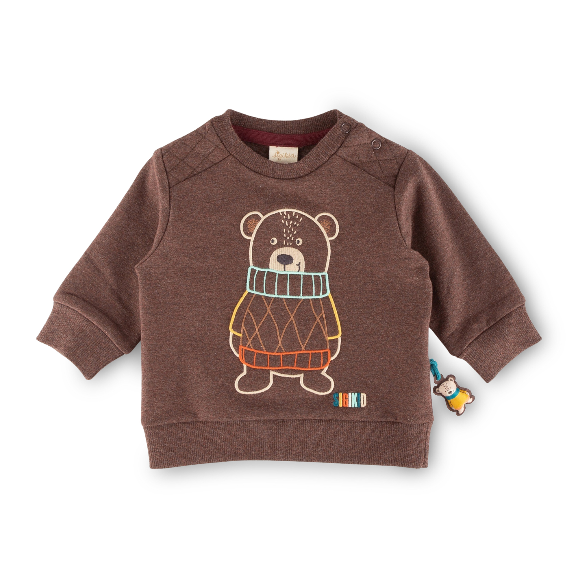 Dark brown baby sweatshirt bear, Winter Animals