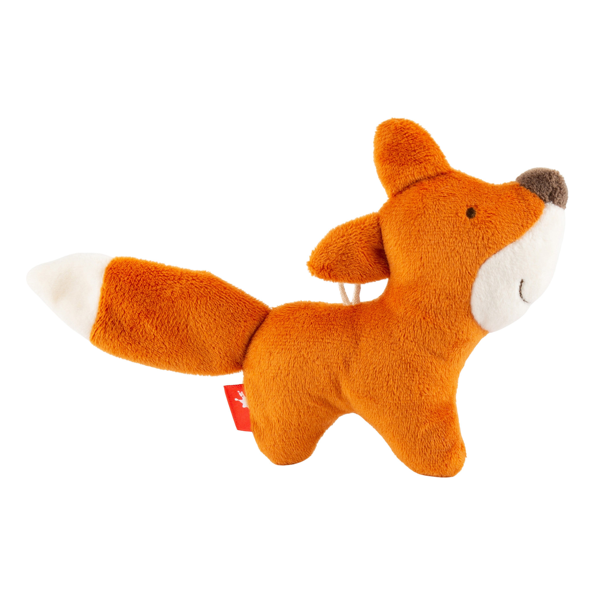 Baby grasping soft toy rattle fox
