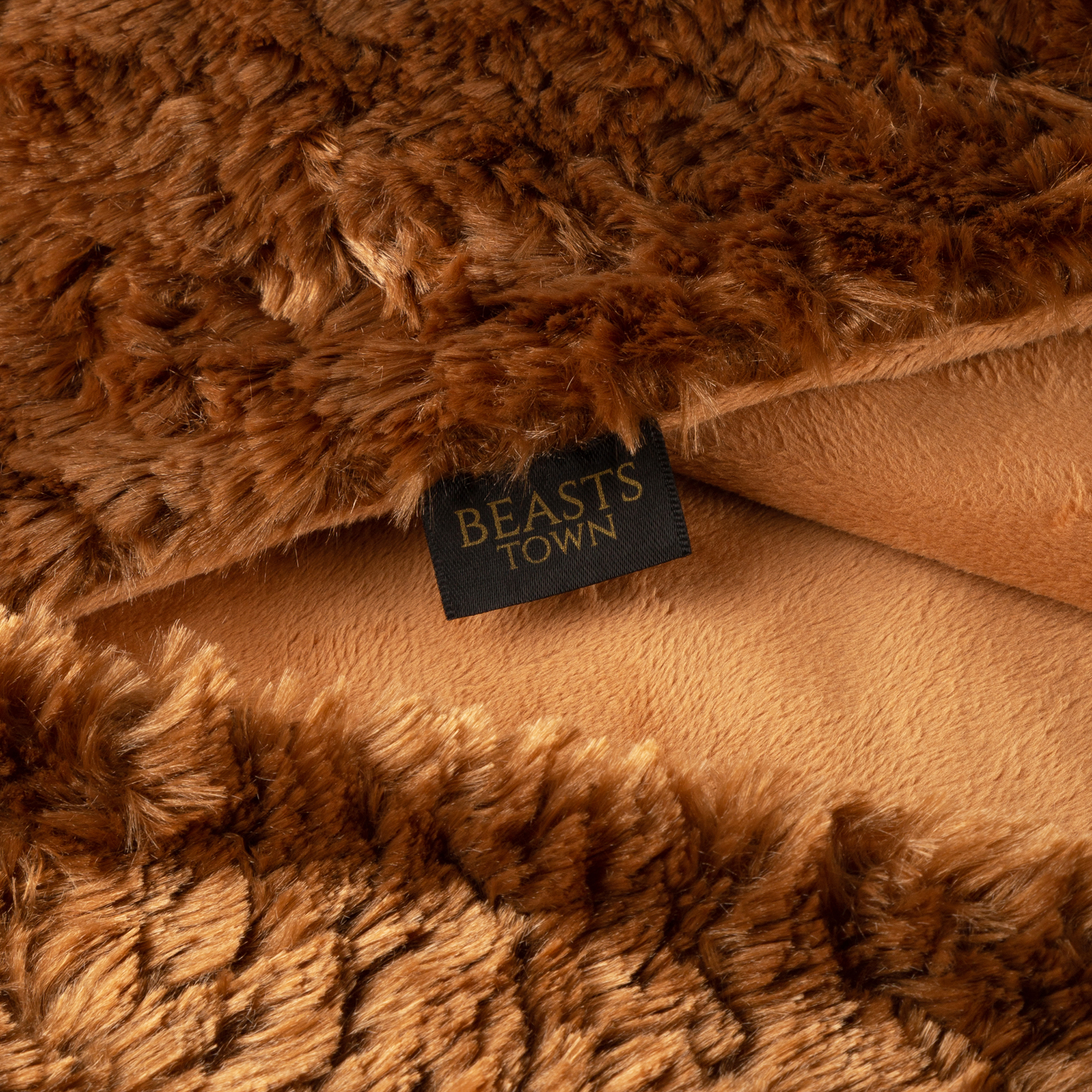 Design plush throw blanket, velour backing, Beasts