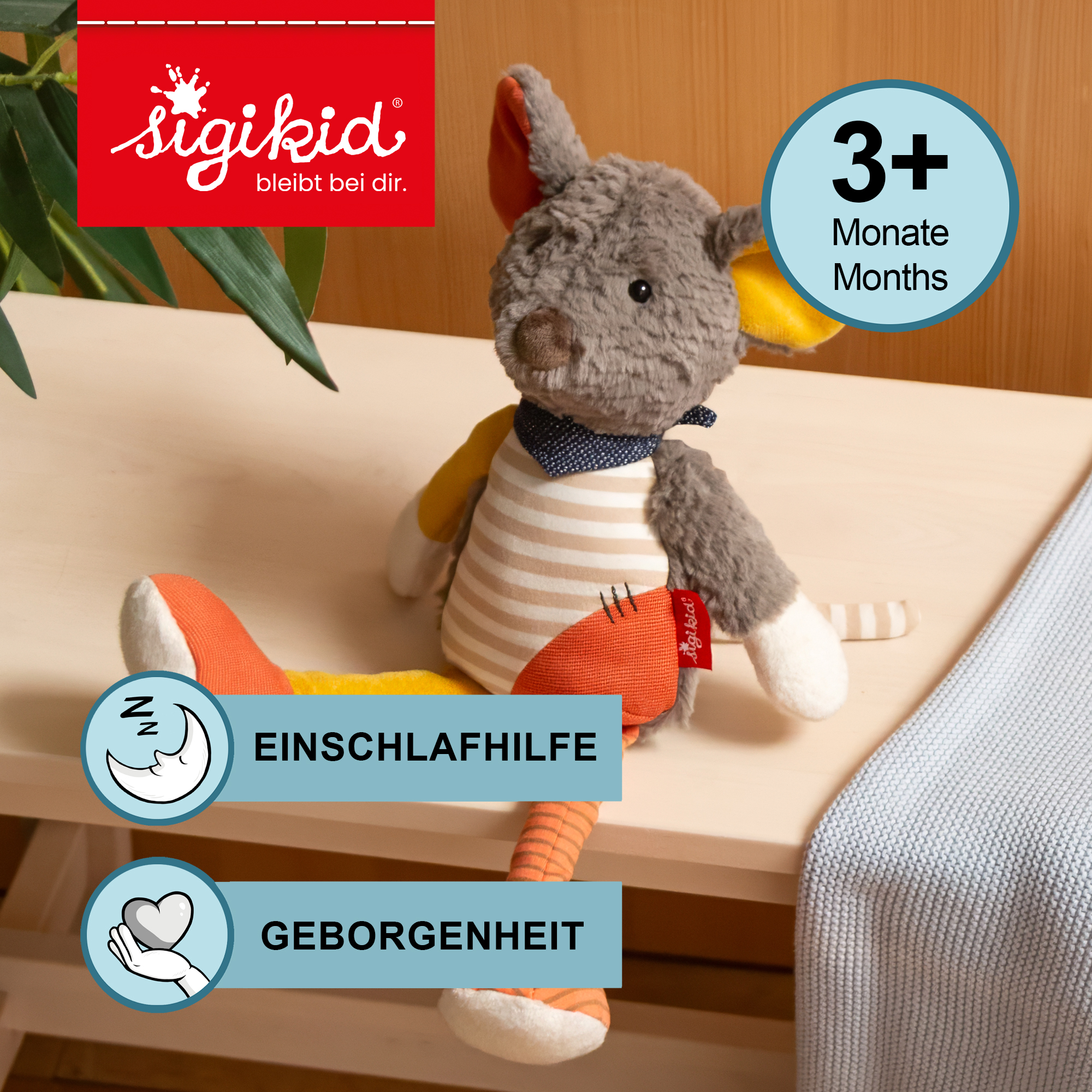 Kuscheltier Maus, Patchwork Sweety