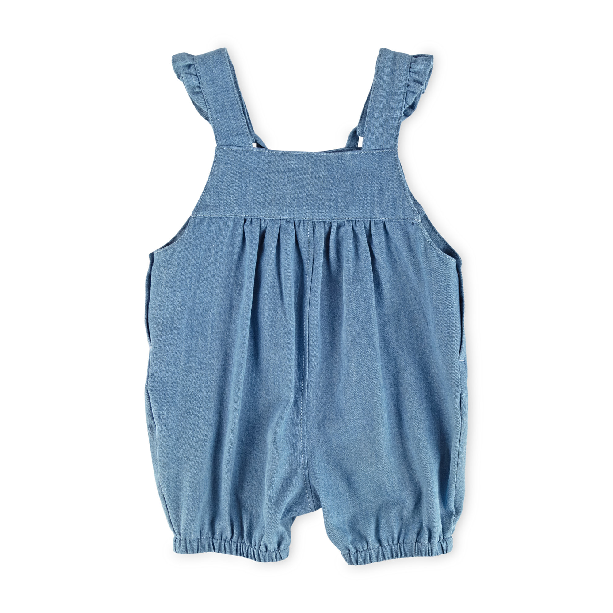 Short jeans blue baby dungarees butterfly