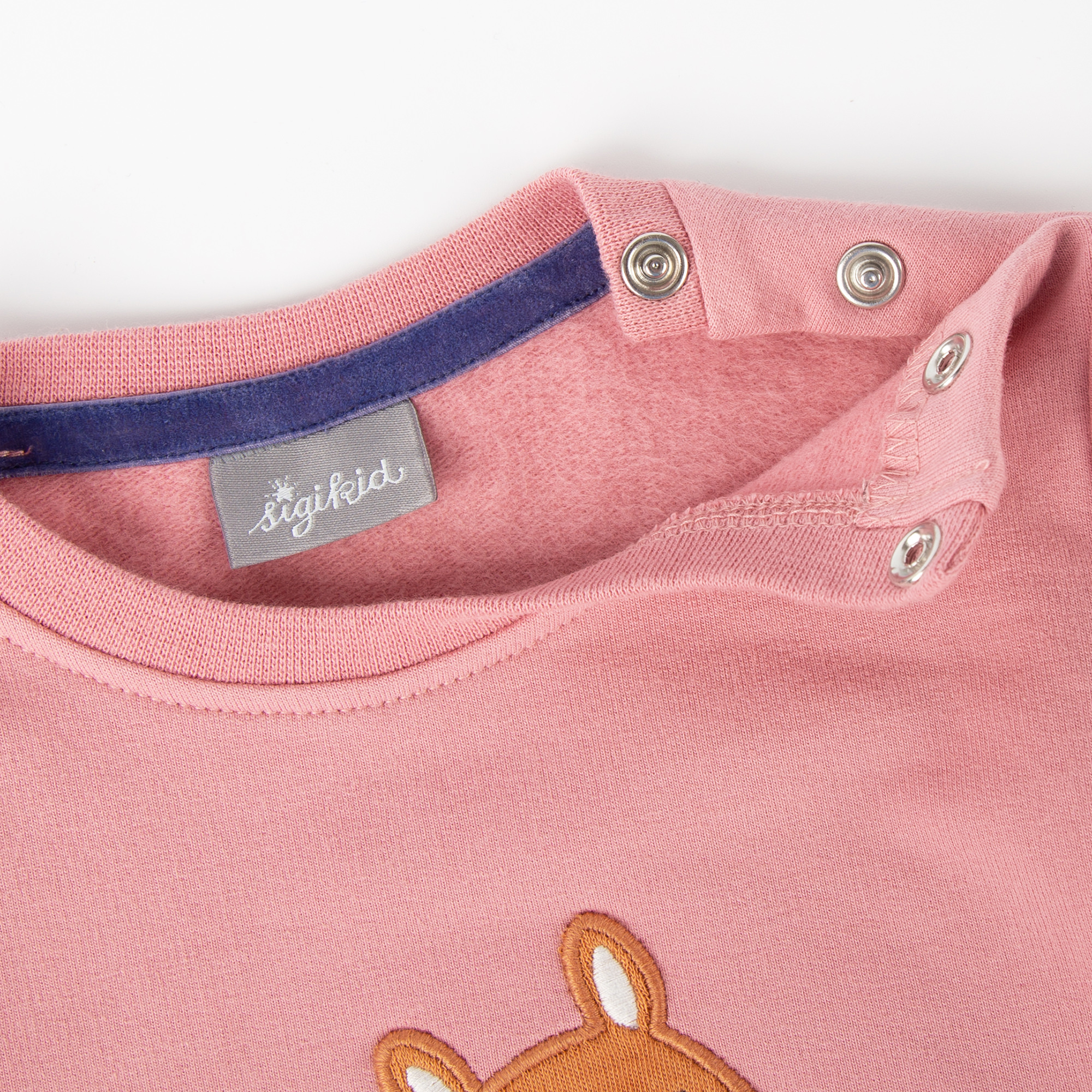 Pink baby sweatshirt squirrel